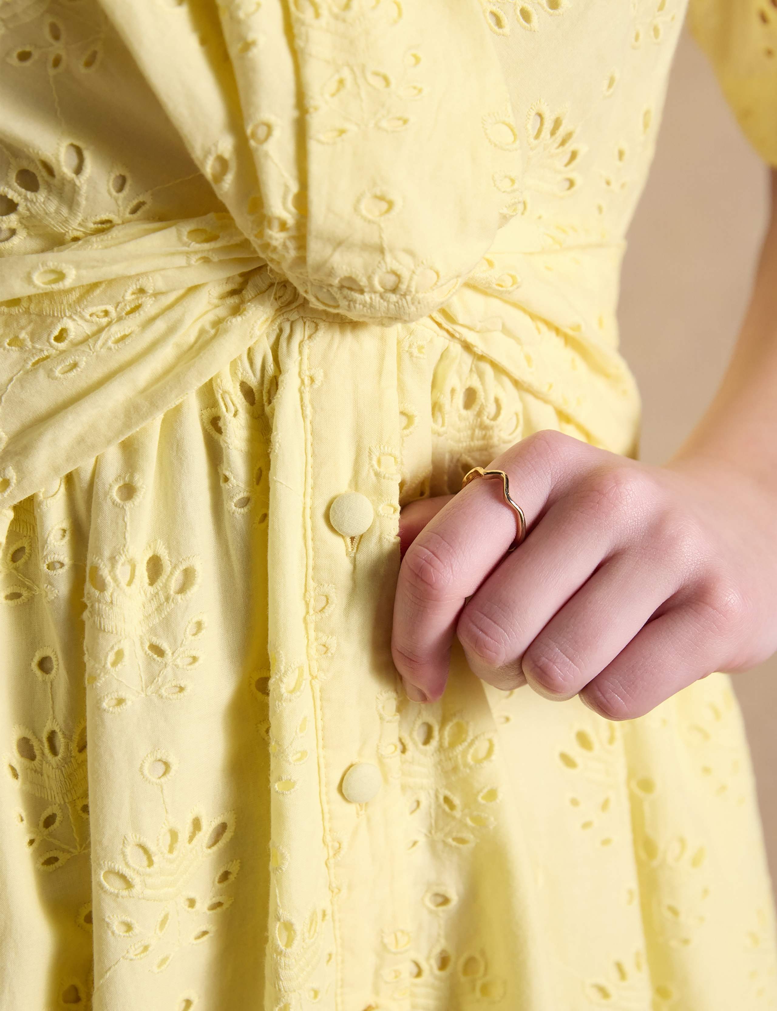 Linen Rich Broderie Midi Shirt Dress 6 of 7