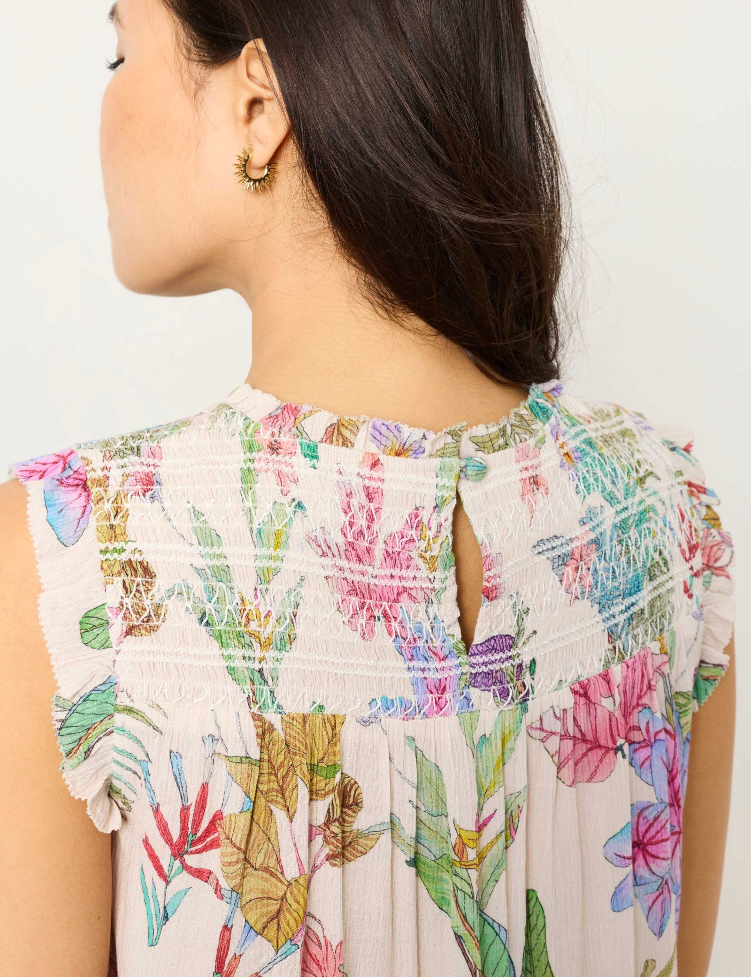 Printed High Neck Blouse 6 of 7