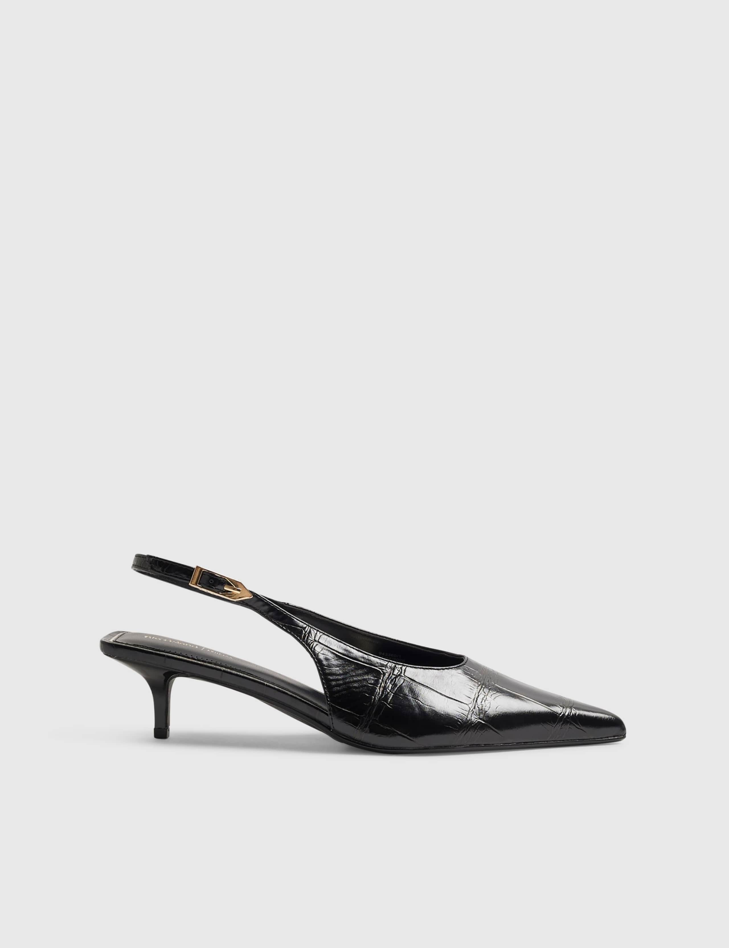Kitten Heel Pointed Slingback Shoes 1 of 5