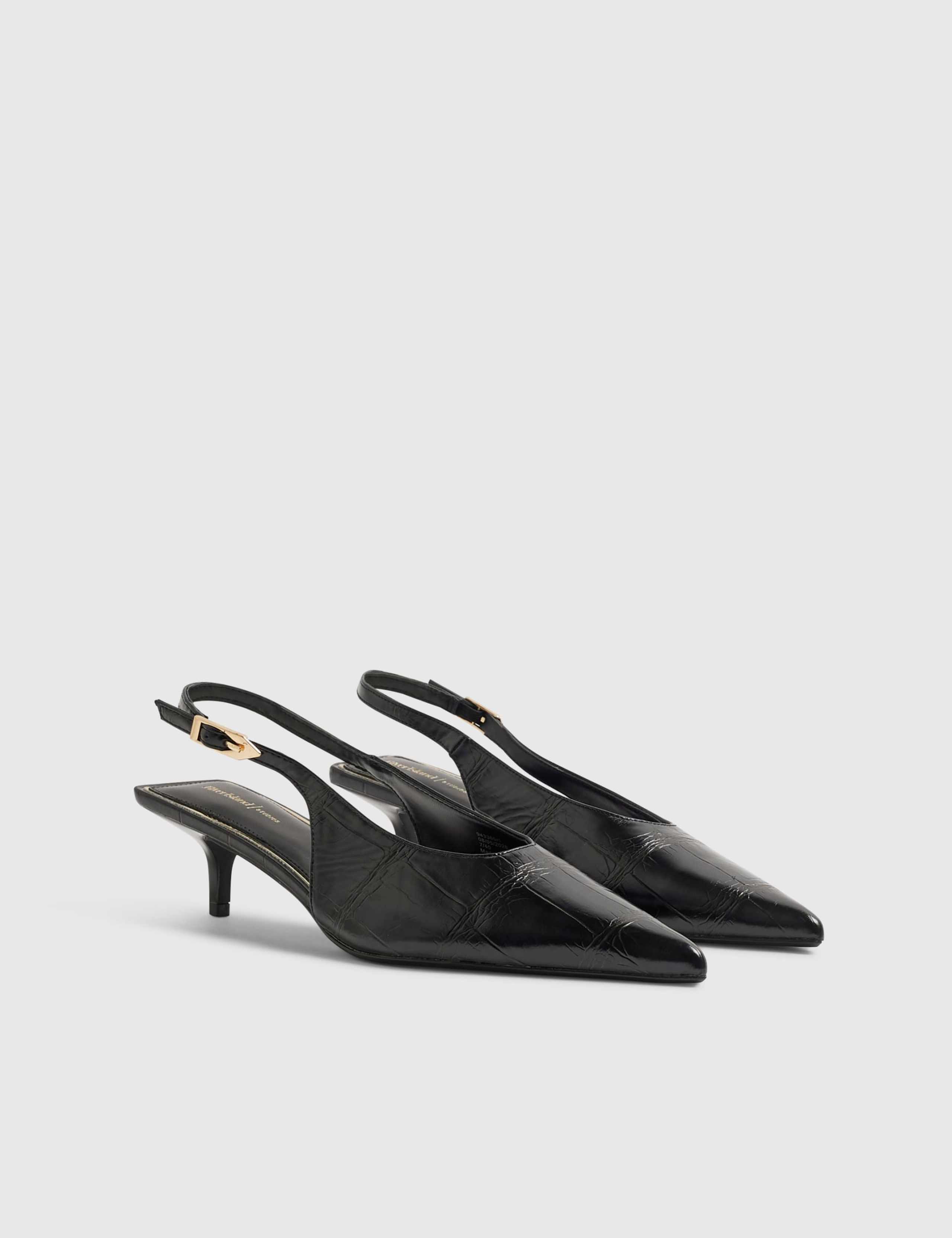 Kitten Heel Pointed Slingback Shoes 2 of 5