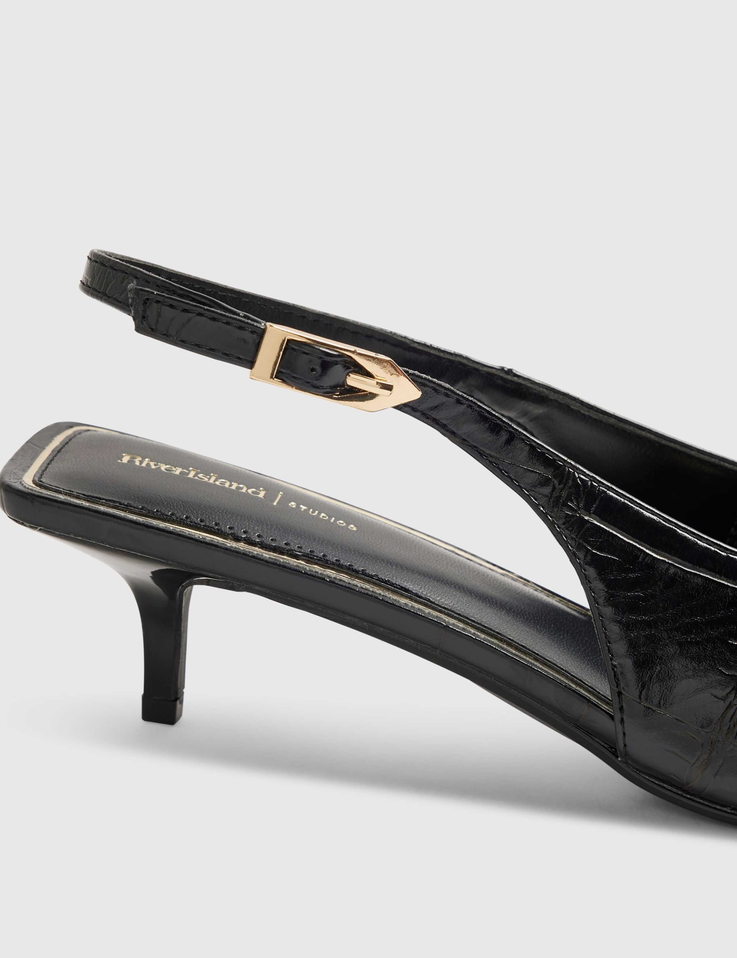 Kitten Heel Pointed Slingback Shoes 4 of 5
