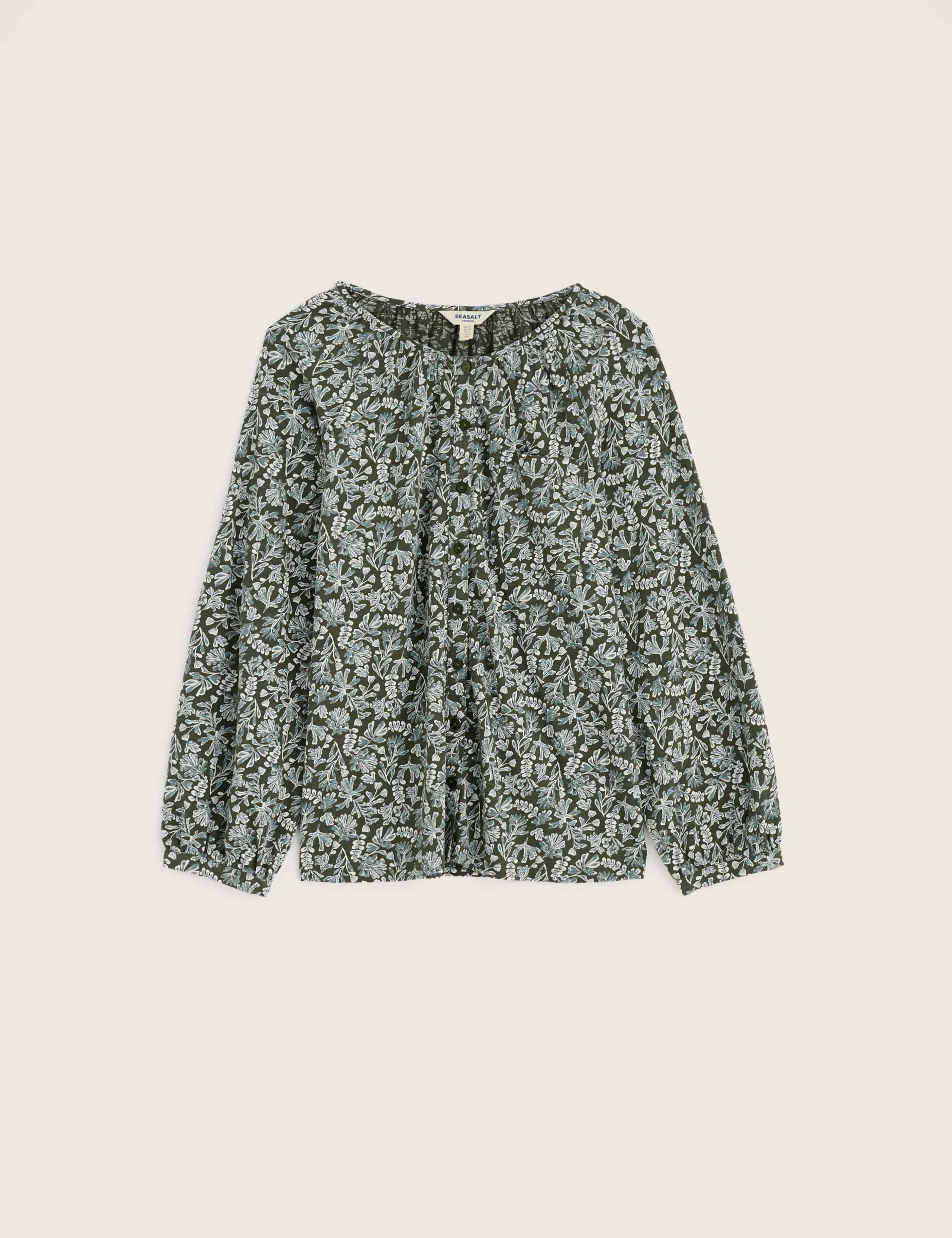 Pure Cotton Floral Relaxed Top 2 of 5