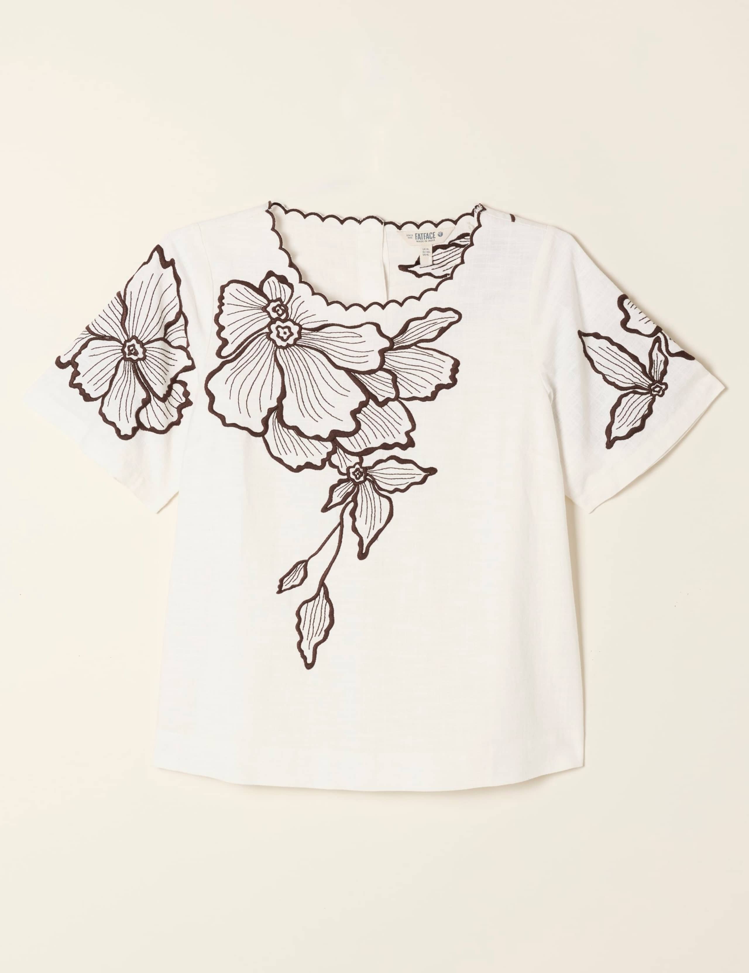 Cotton Blend Embroidered Blouse 2 of 6