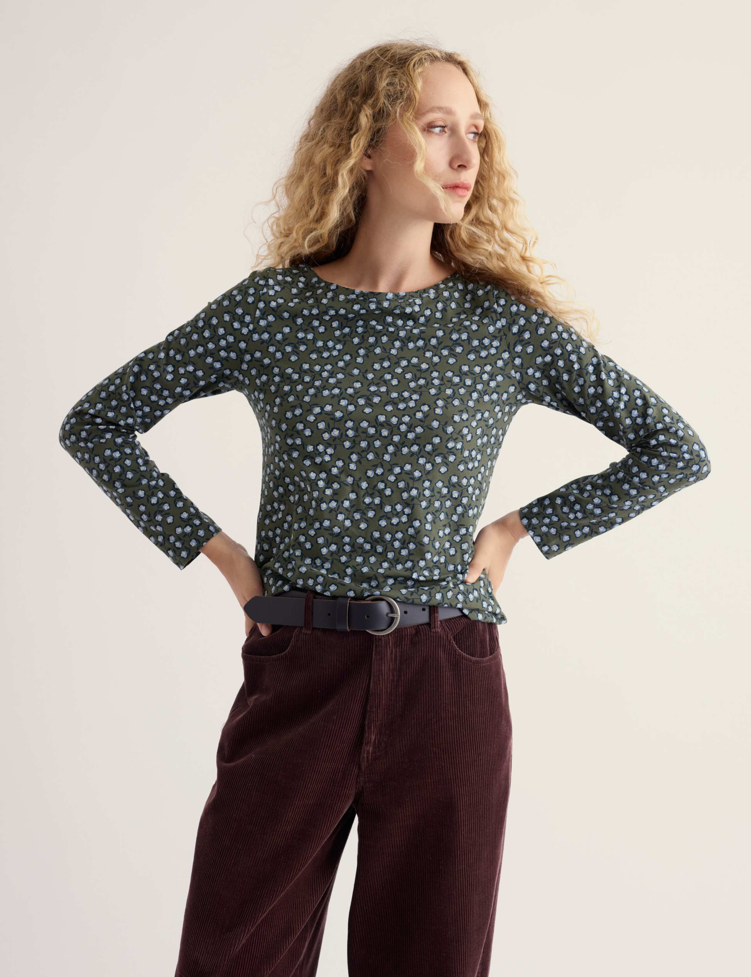 Cotton Rich Floral Round Neck Top 5 of 5