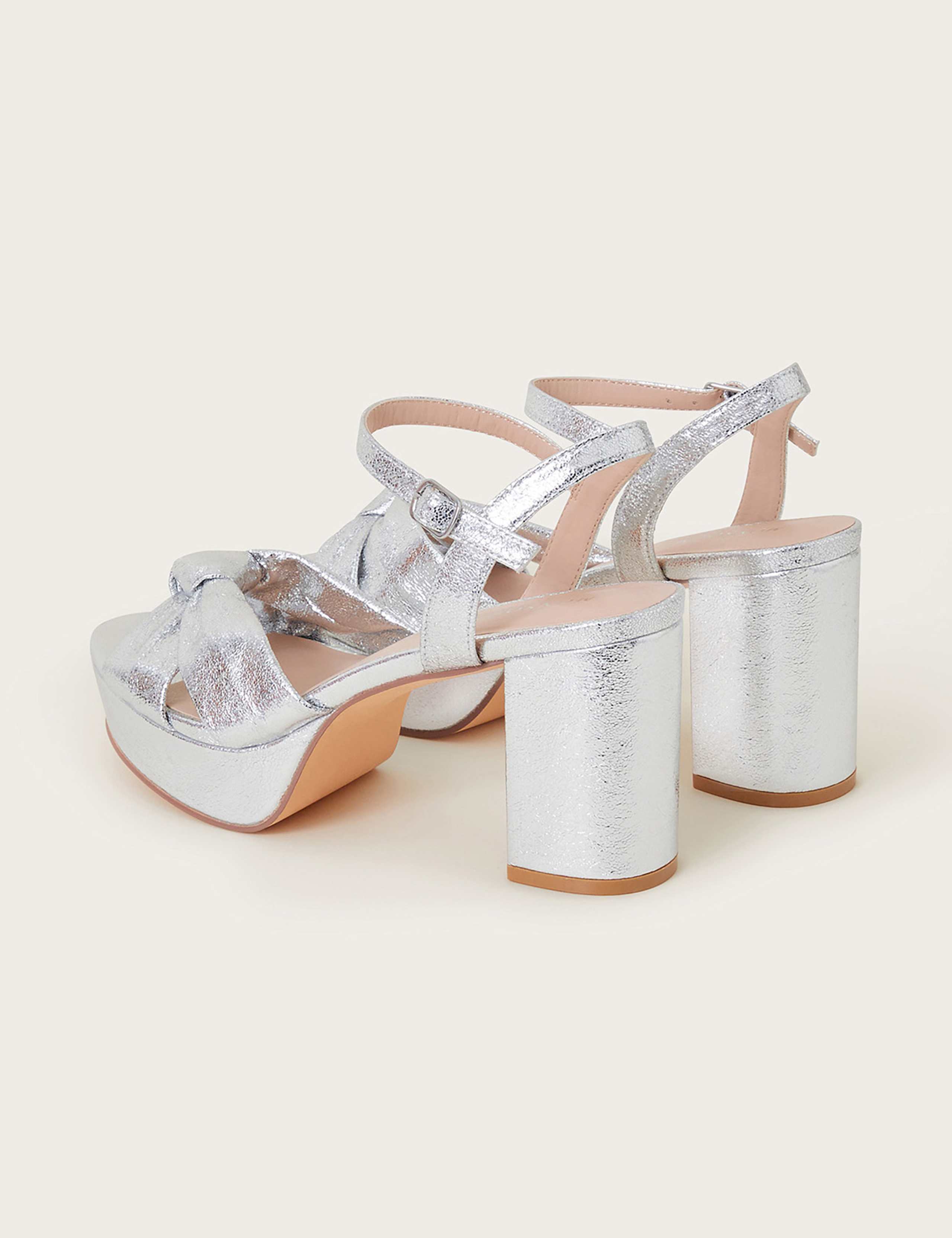 Buckle Platform Open Toe Heels 4 of 4