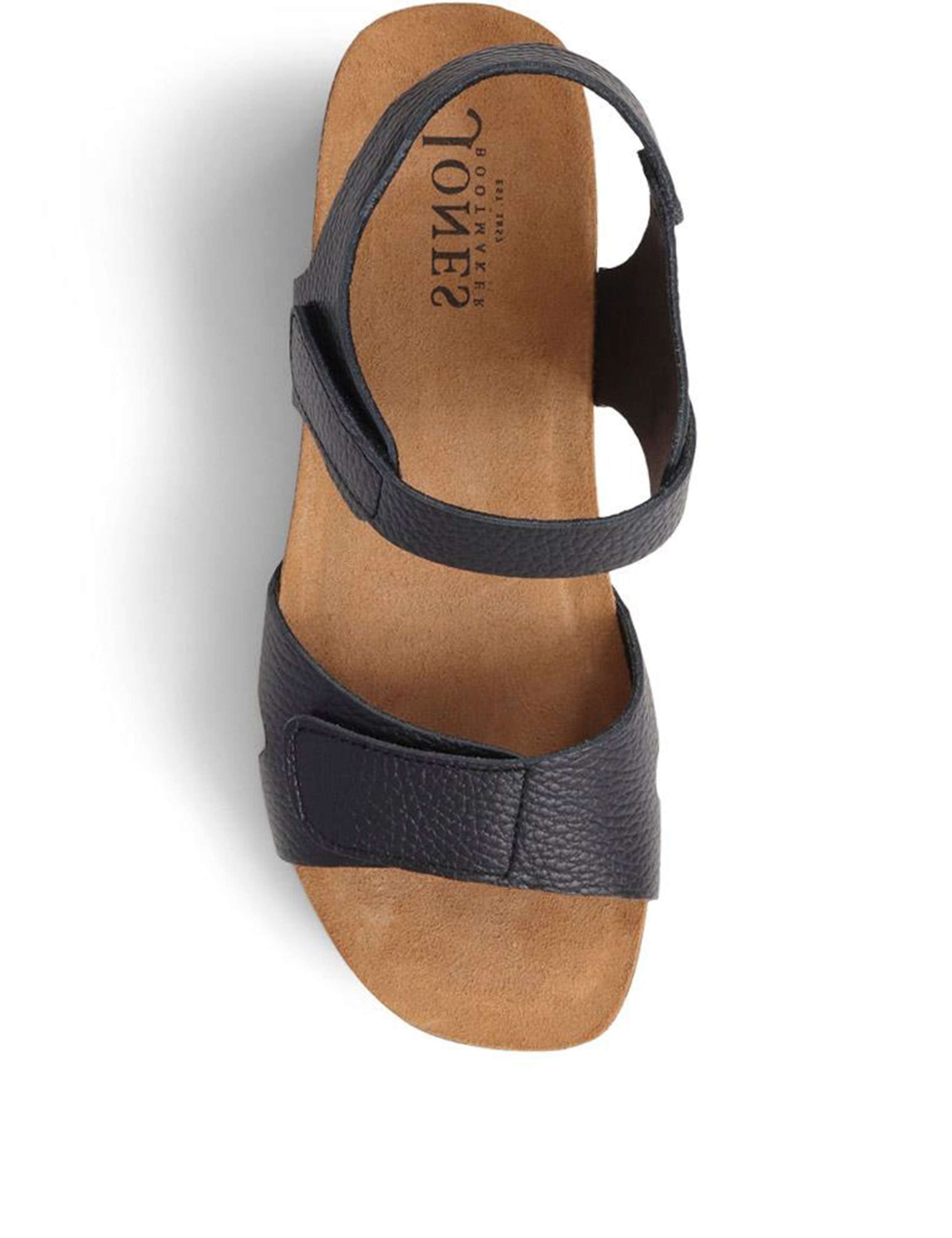 Wide Fit Leather Metallic Flatform Sandals 3 of 5