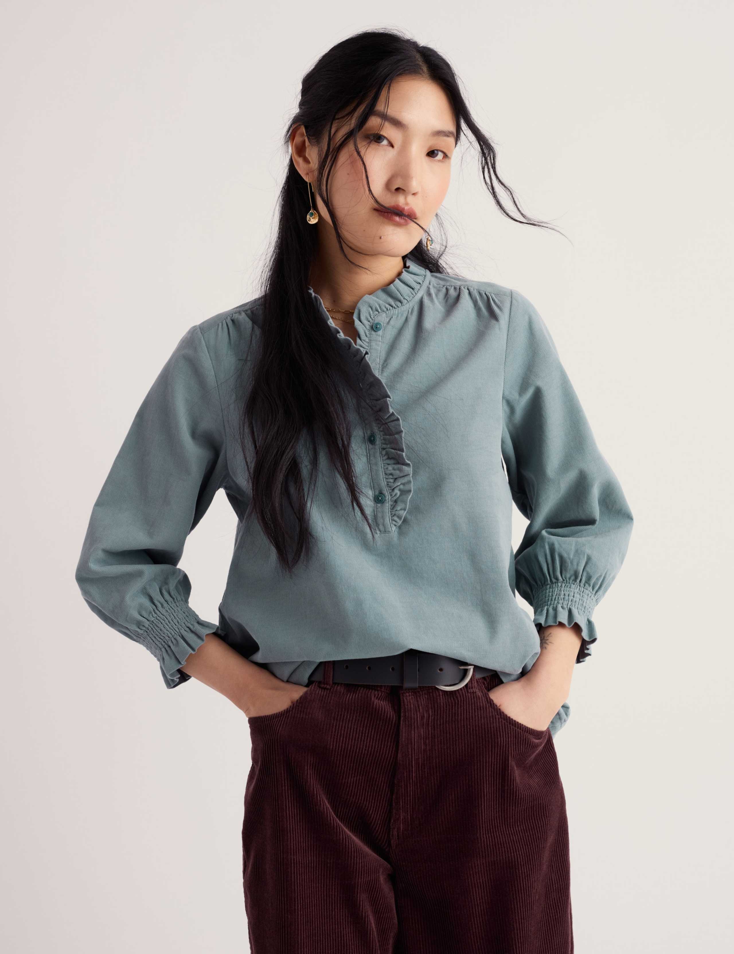 Cord Frill Detail Relaxed Top 4 of 5