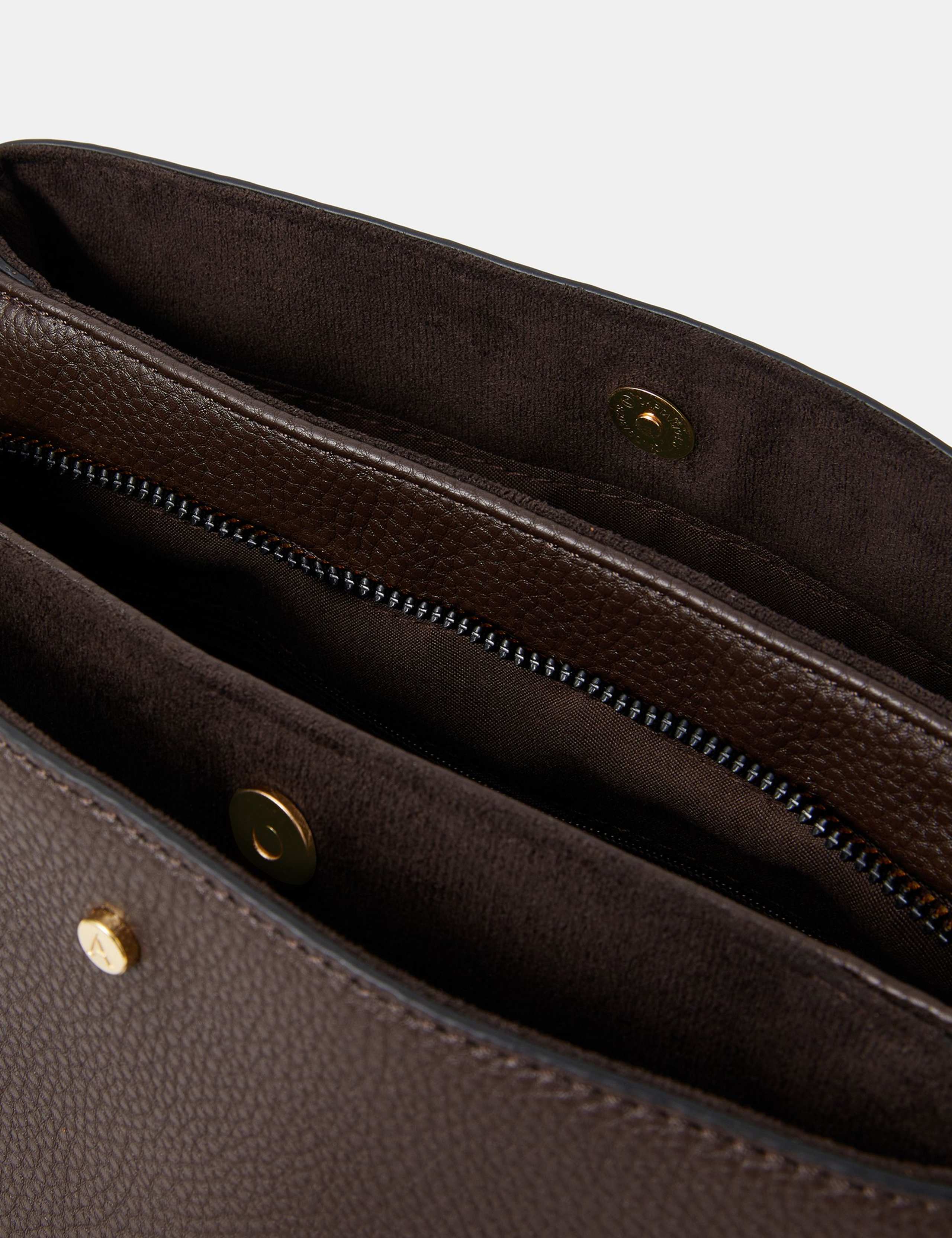 Faux Leather Webbing Strap Cross Body Bag 3 of 4