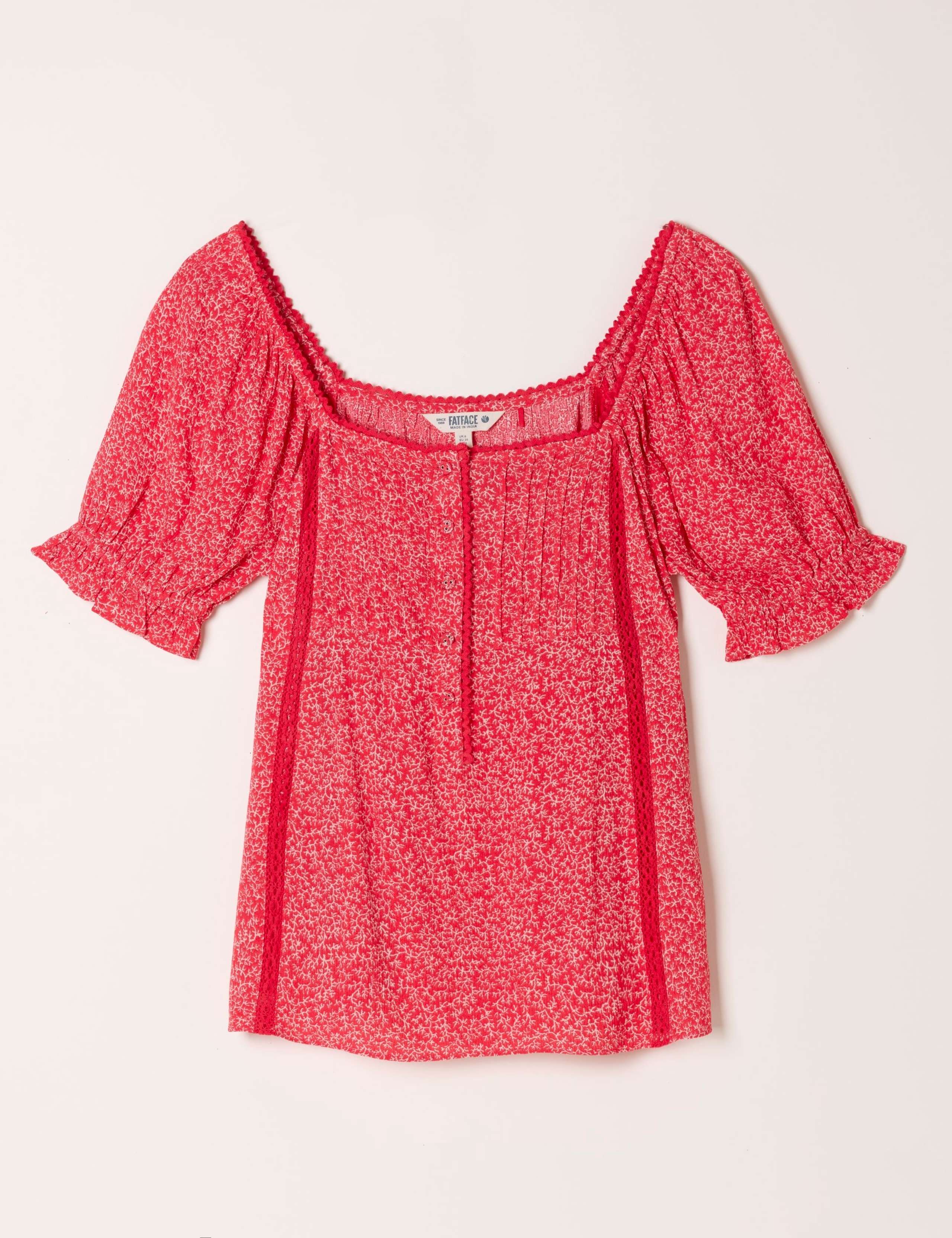 Printed Square Neck Blouse 2 of 5