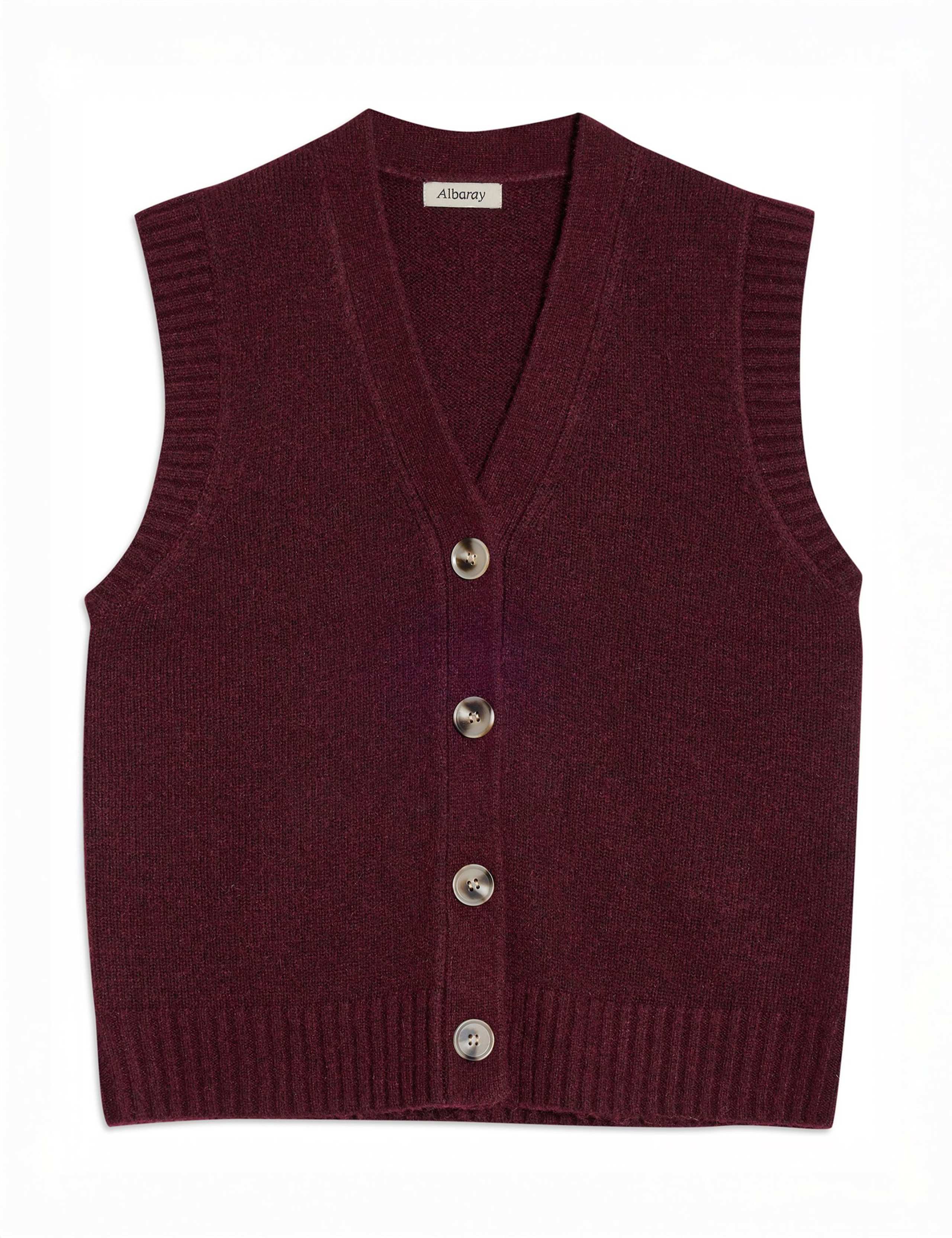 V-Neck Knitted Waistcoat with Wool 2 of 5
