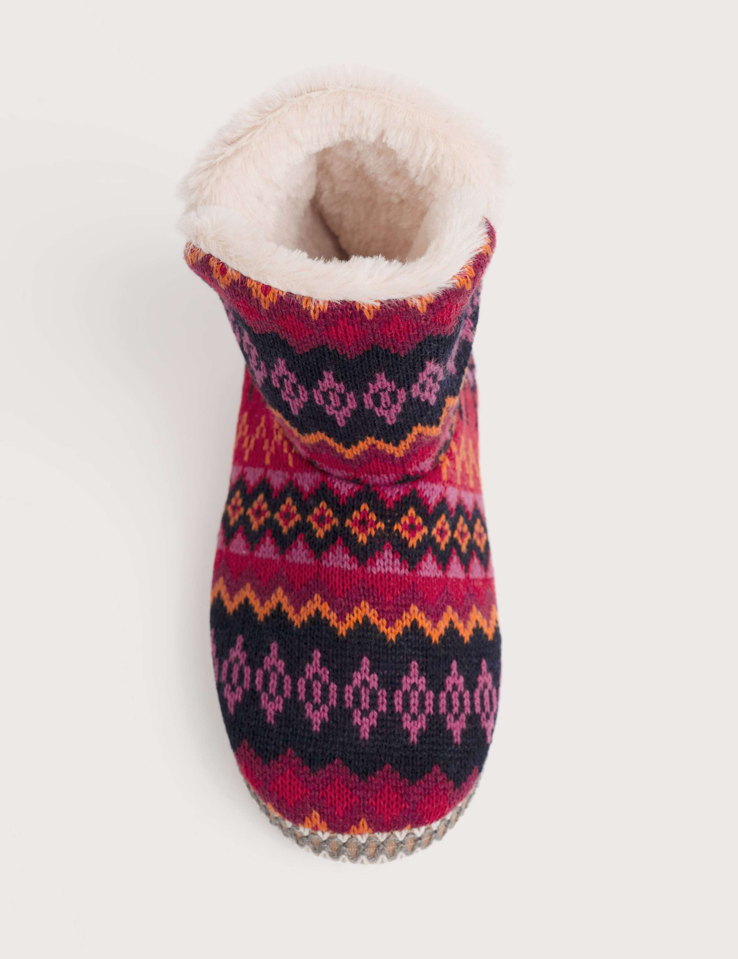 Patterned Slipper Boots with Wool 2 of 5
