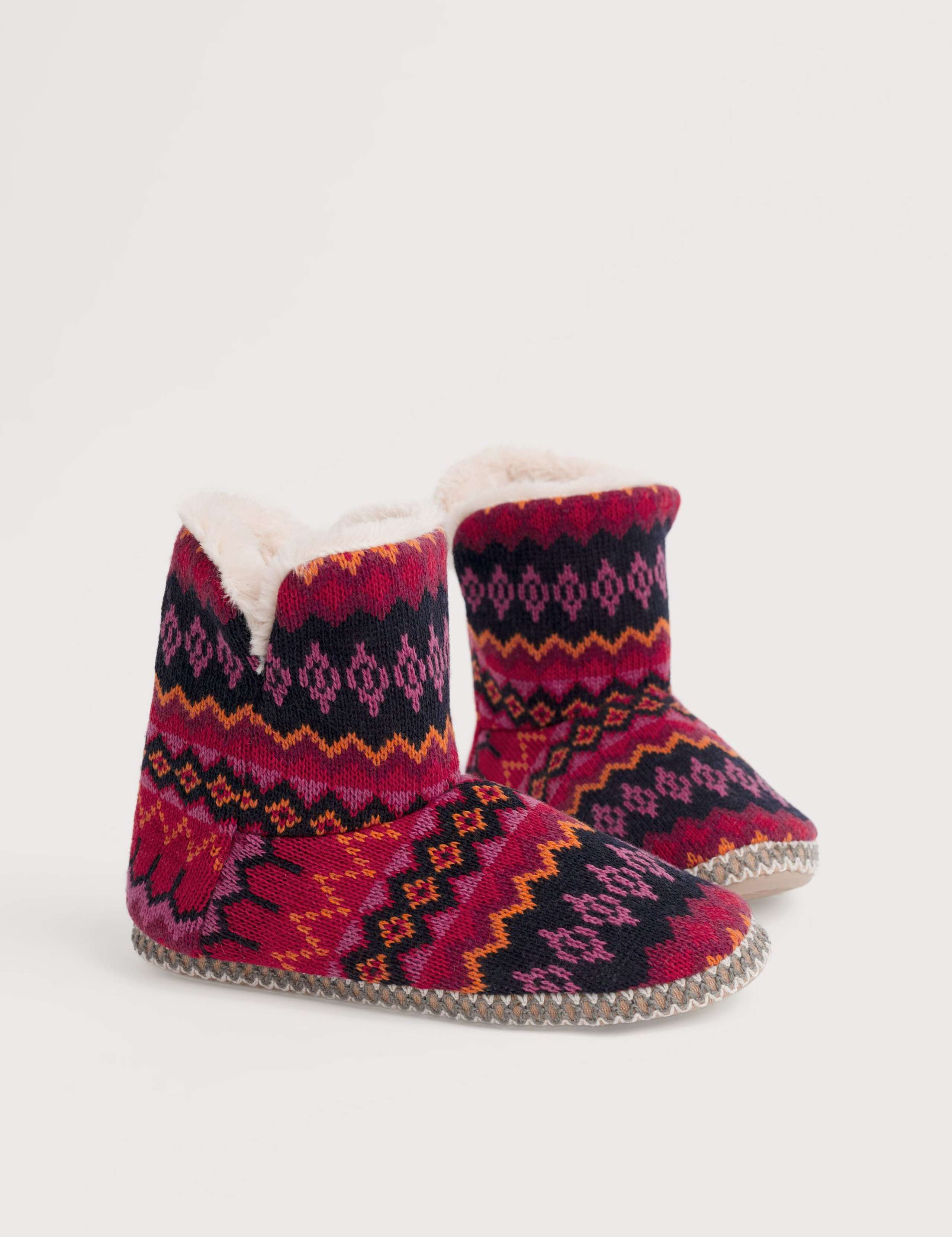 Patterned Slipper Boots with Wool 3 of 5
