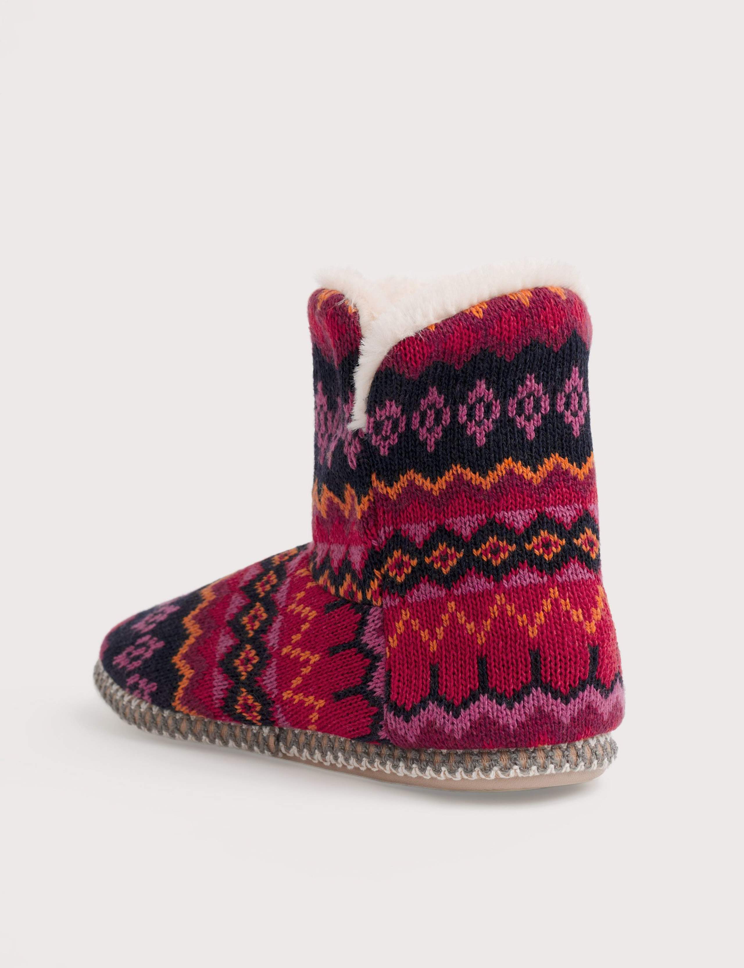 Patterned Slipper Boots with Wool 4 of 5