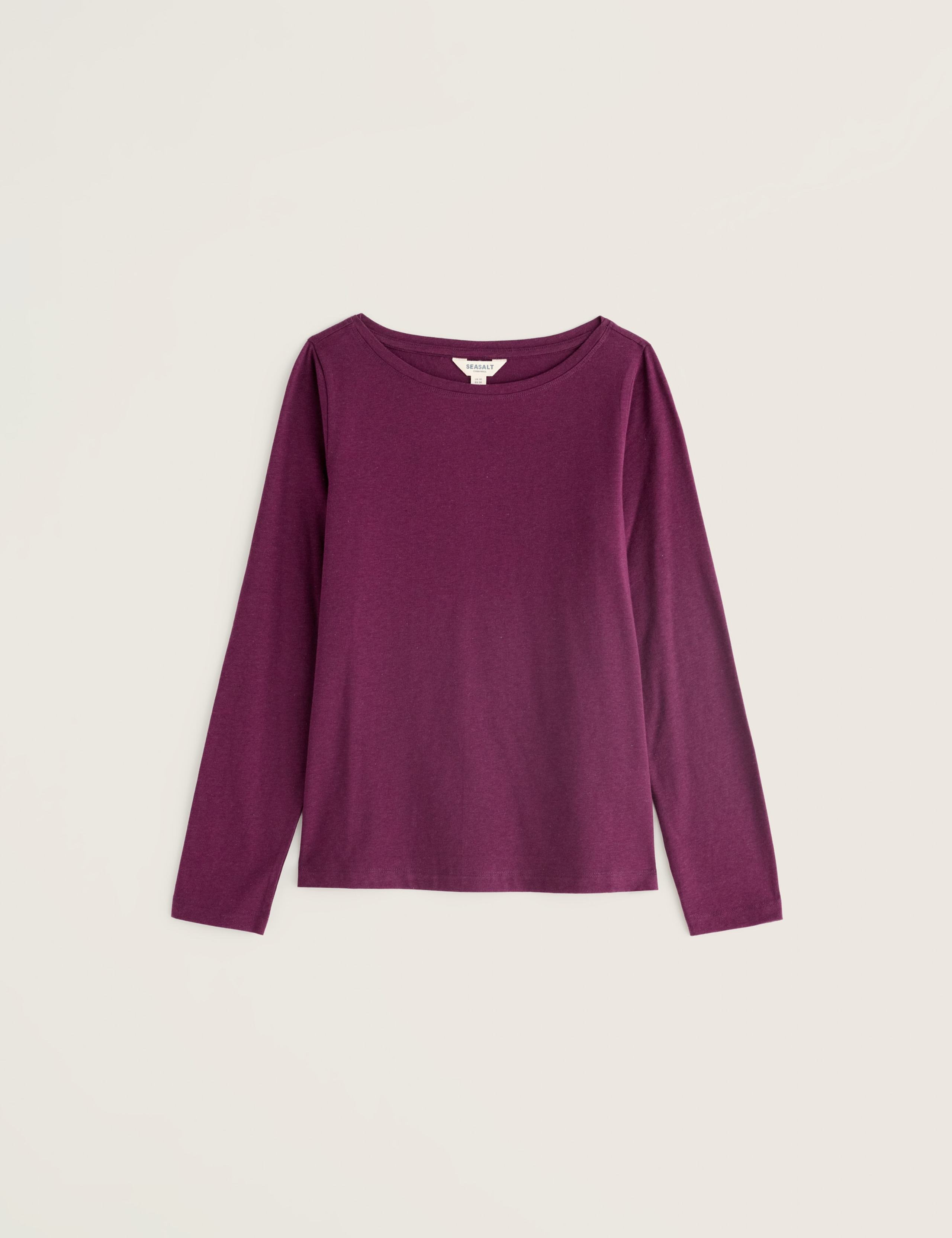 Cotton Rich Jersey Fitted Round Neck Top 2 of 5