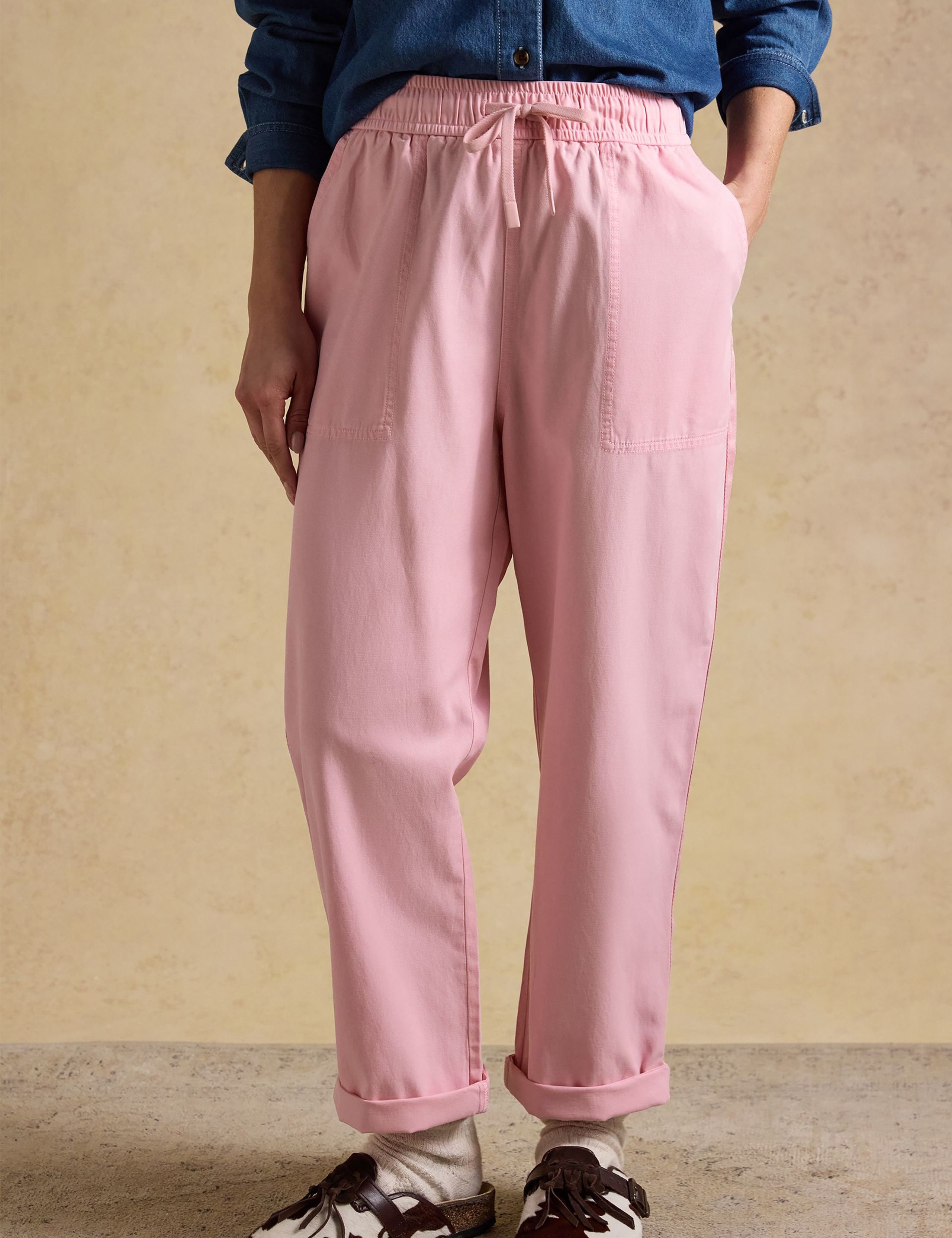 Lyocell Rich Drawstring Straight Leg Chinos 3 of 8