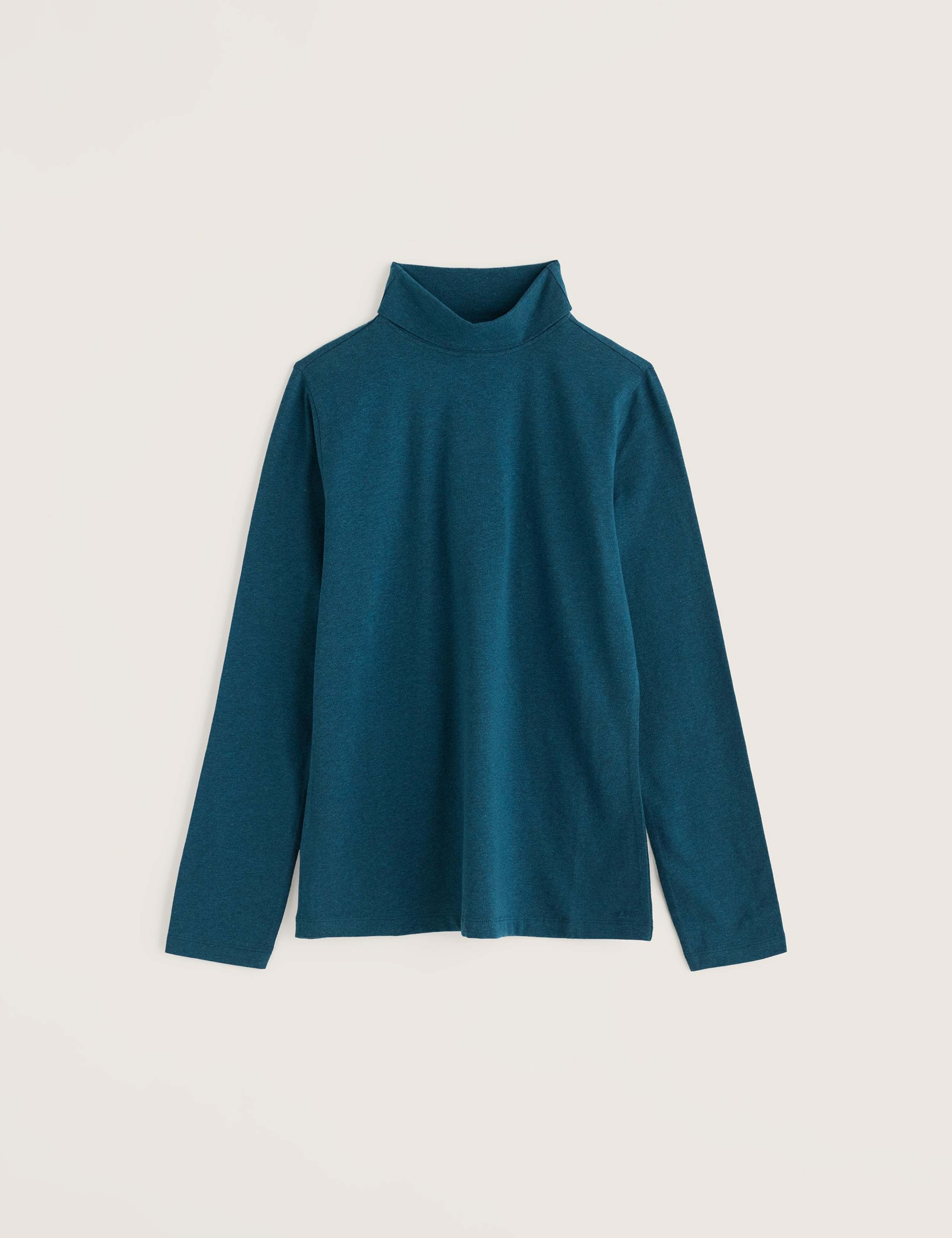 Cotton Rich Roll Neck Regular Fit Top 2 of 5