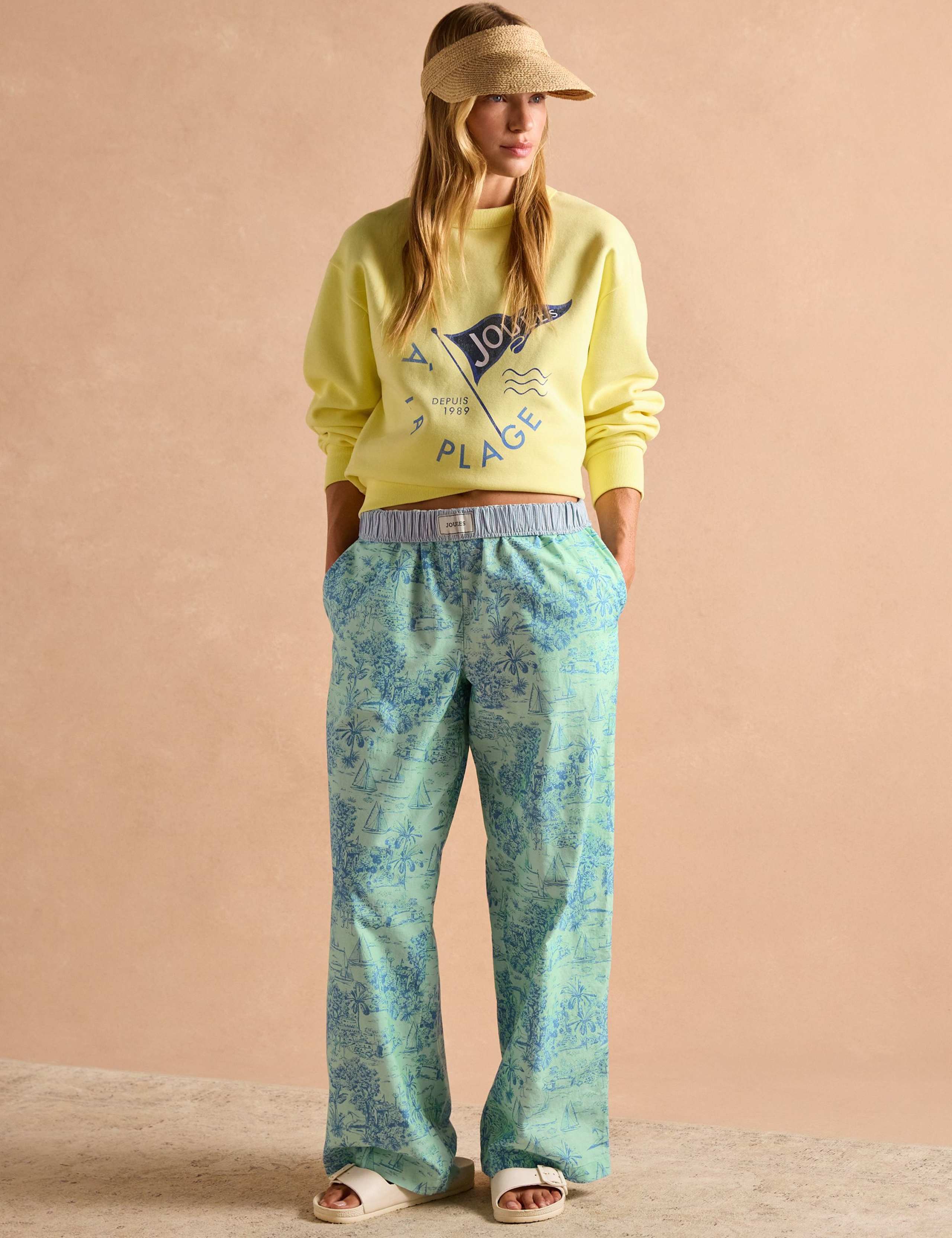 Pure Cotton Printed Wide Leg Pyjama Bottoms 3 of 9
