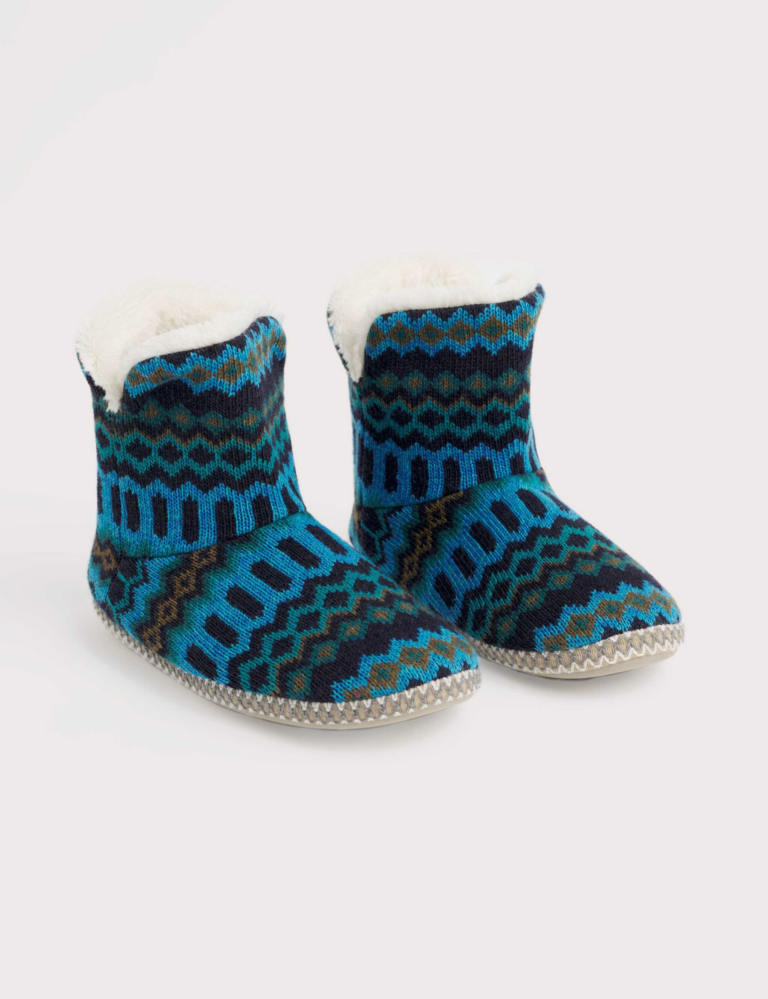 Patterned Fleece Lined Slipper Boots 5 of 5