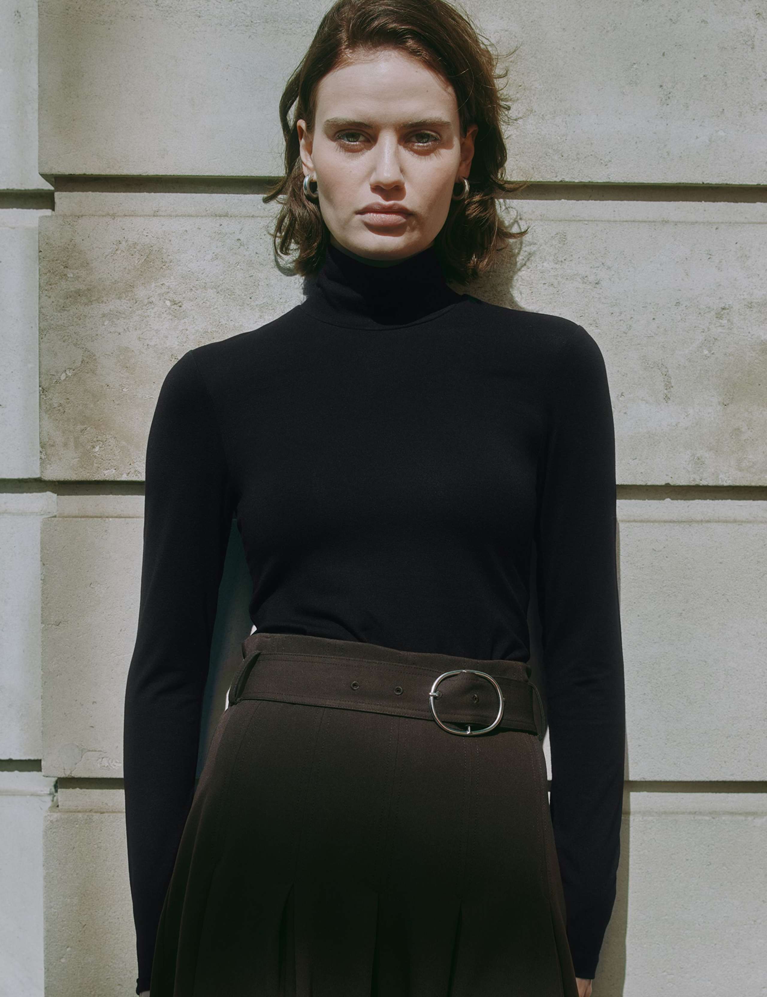 Jersey Funnel Neck Top 1 of 4