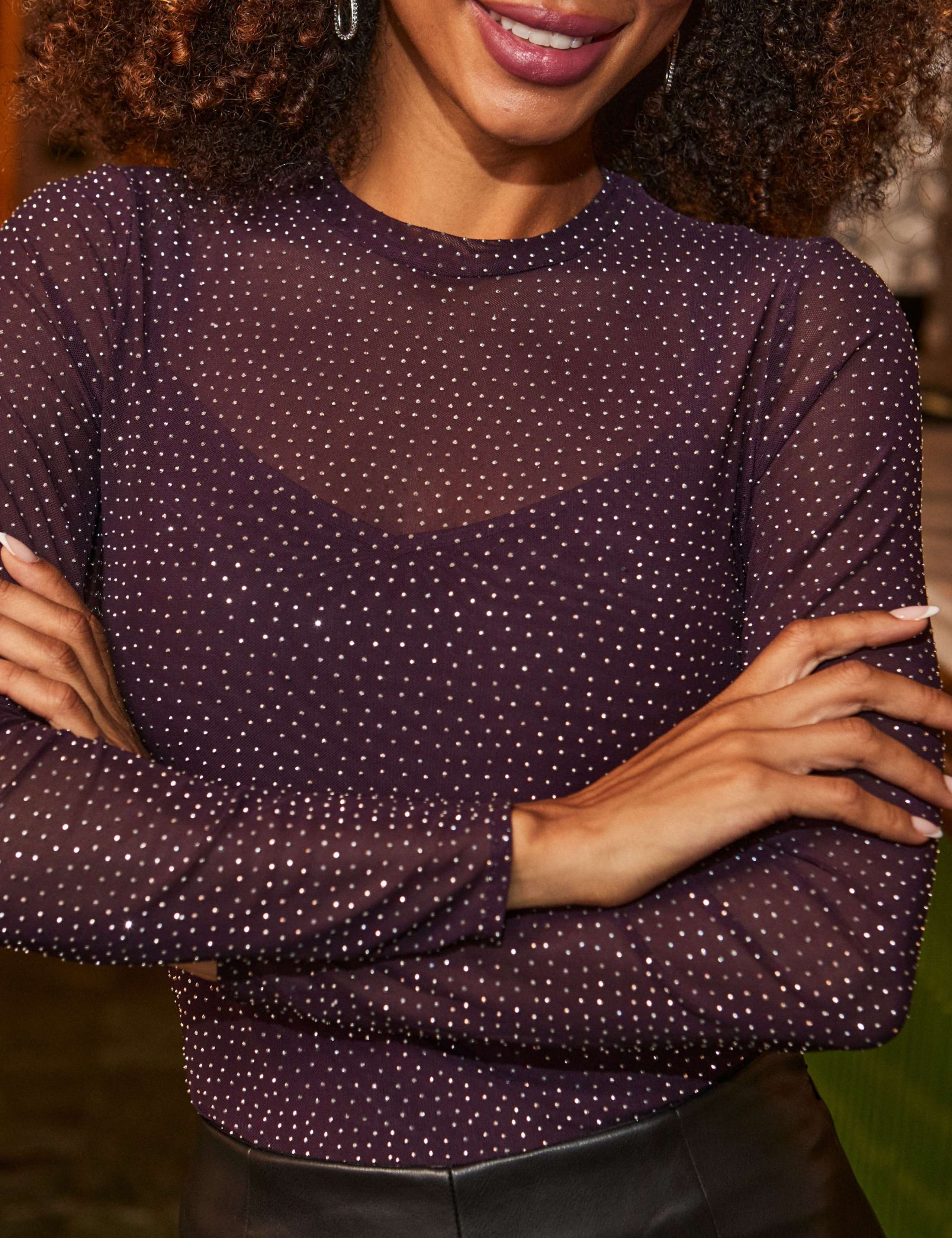 Mesh Sparkly Top 5 of 5