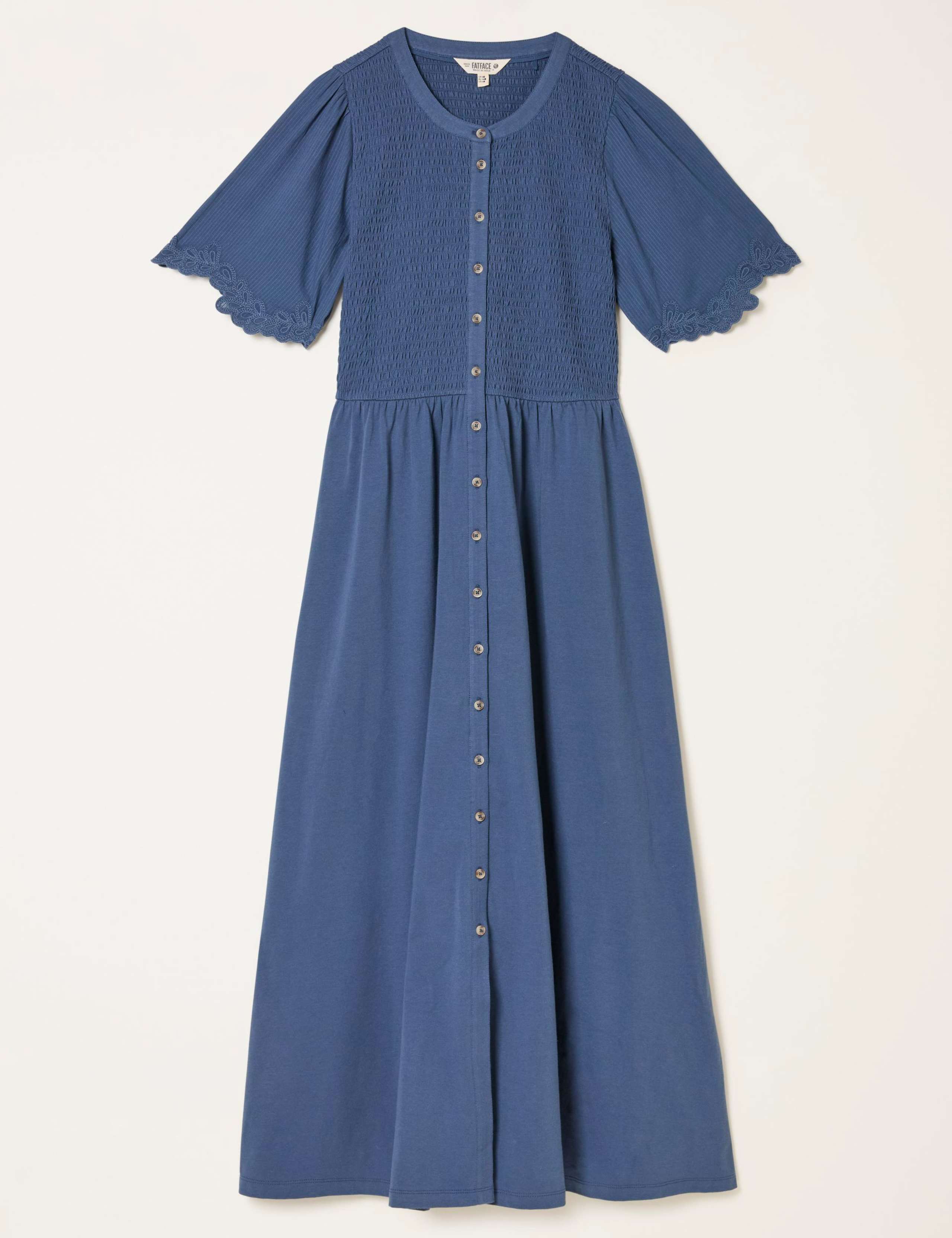 Cotton Rich Midi Waisted Dress 2 of 6