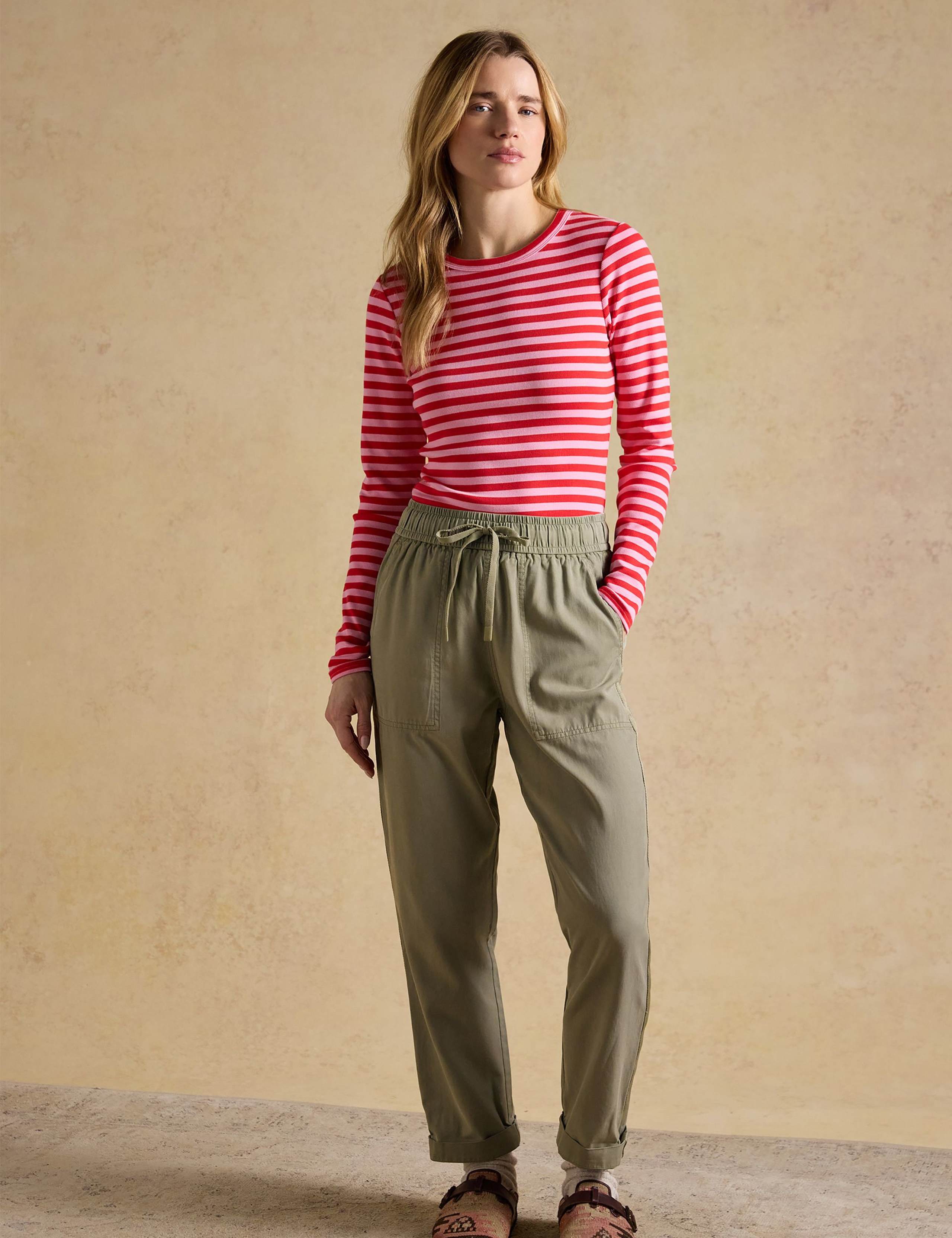 Lyocell Rich Drawstring Relaxed Chinos 3 of 8