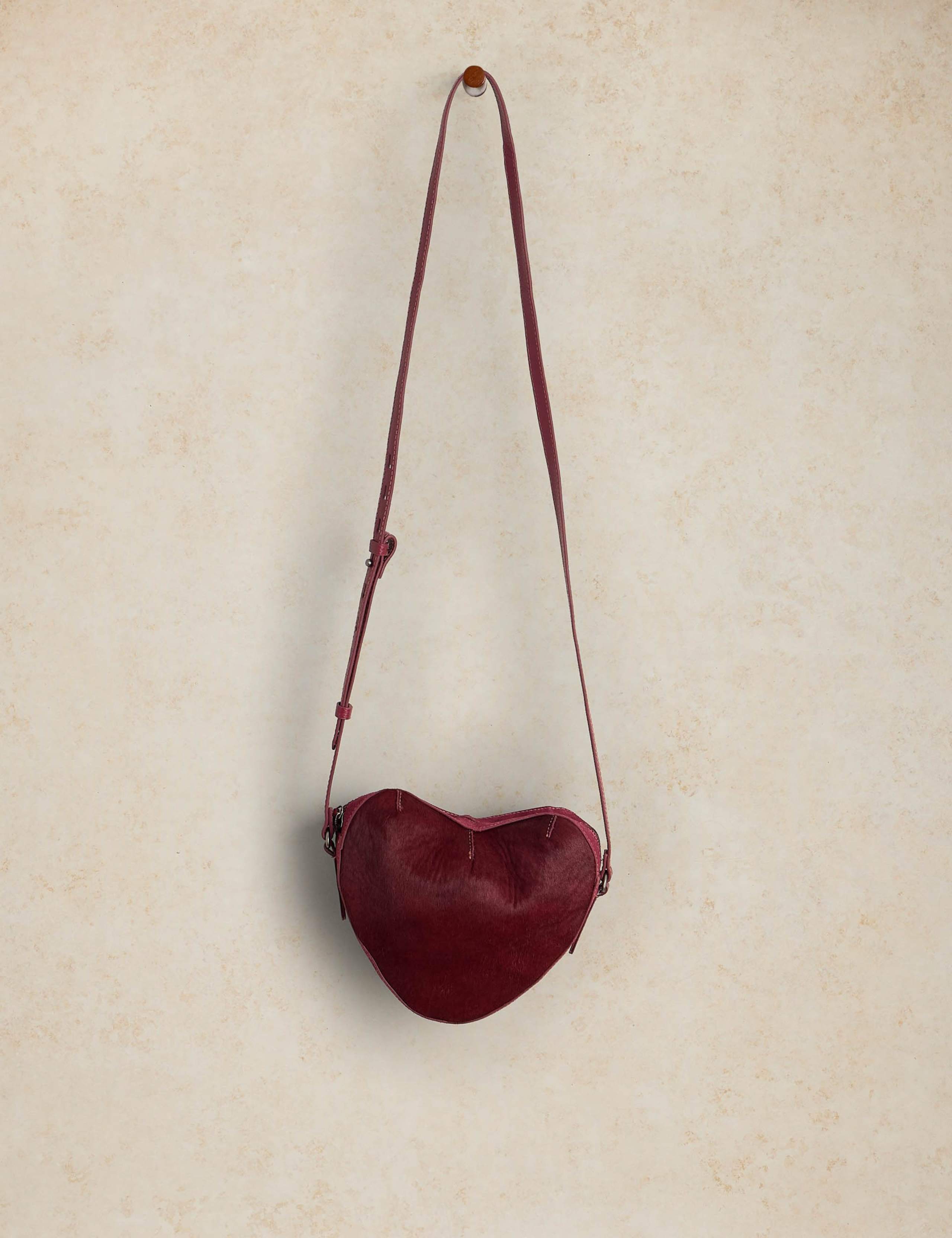 Leather Heart Shaped Cross Body Bag 2 of 4