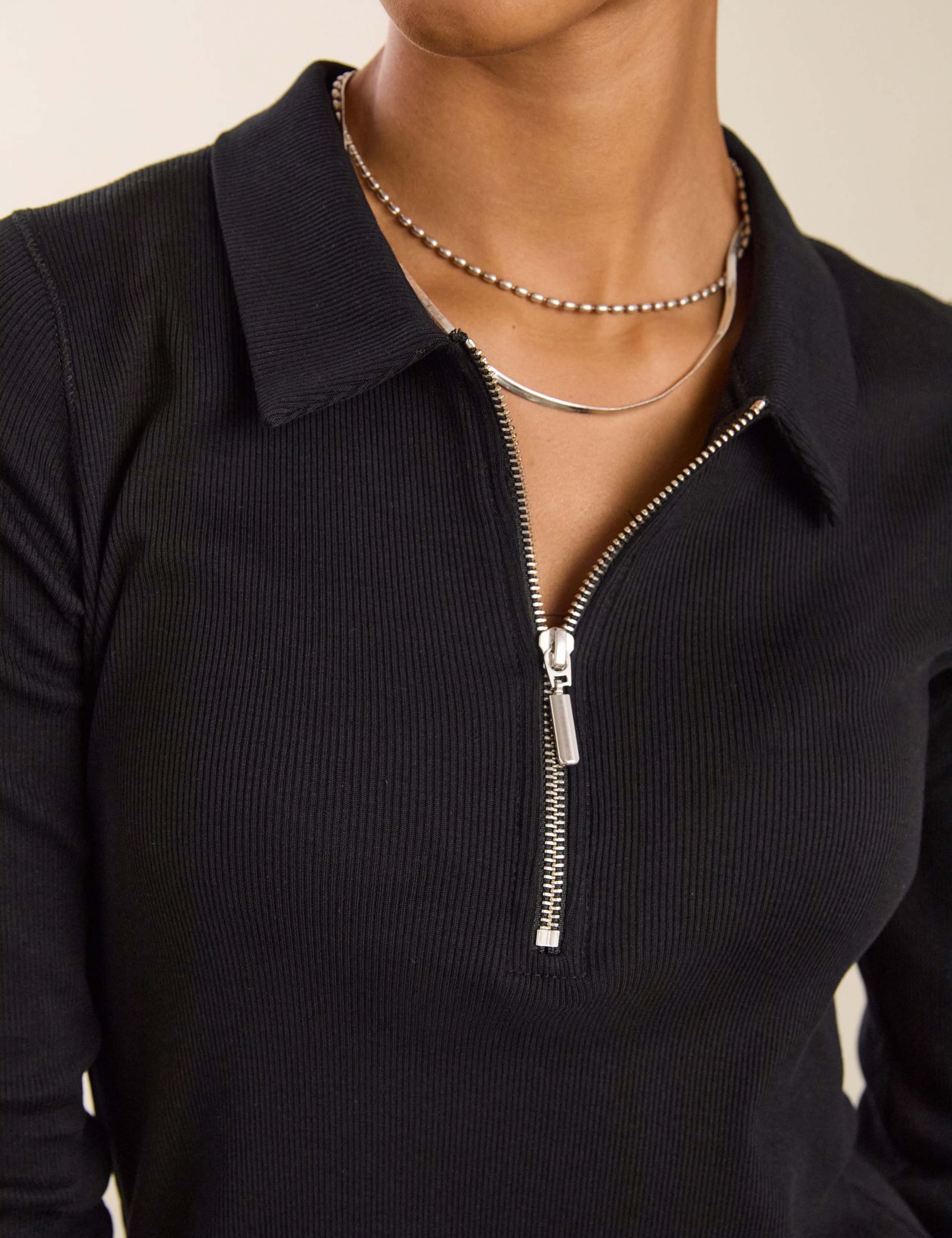 Pure Cotton Half Zip Top 4 of 4