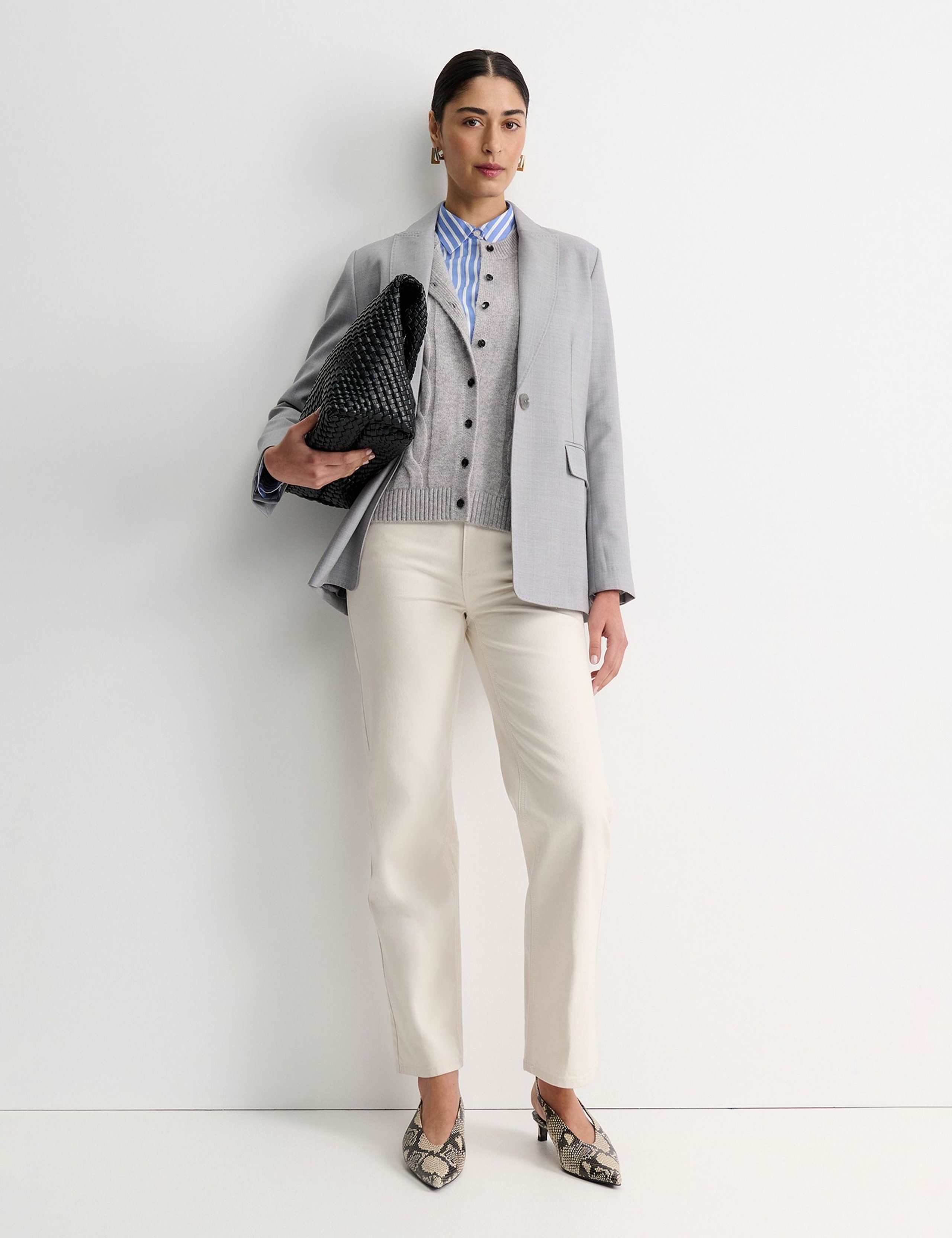 Wool Blend Tailored Blazer 2 of 5
