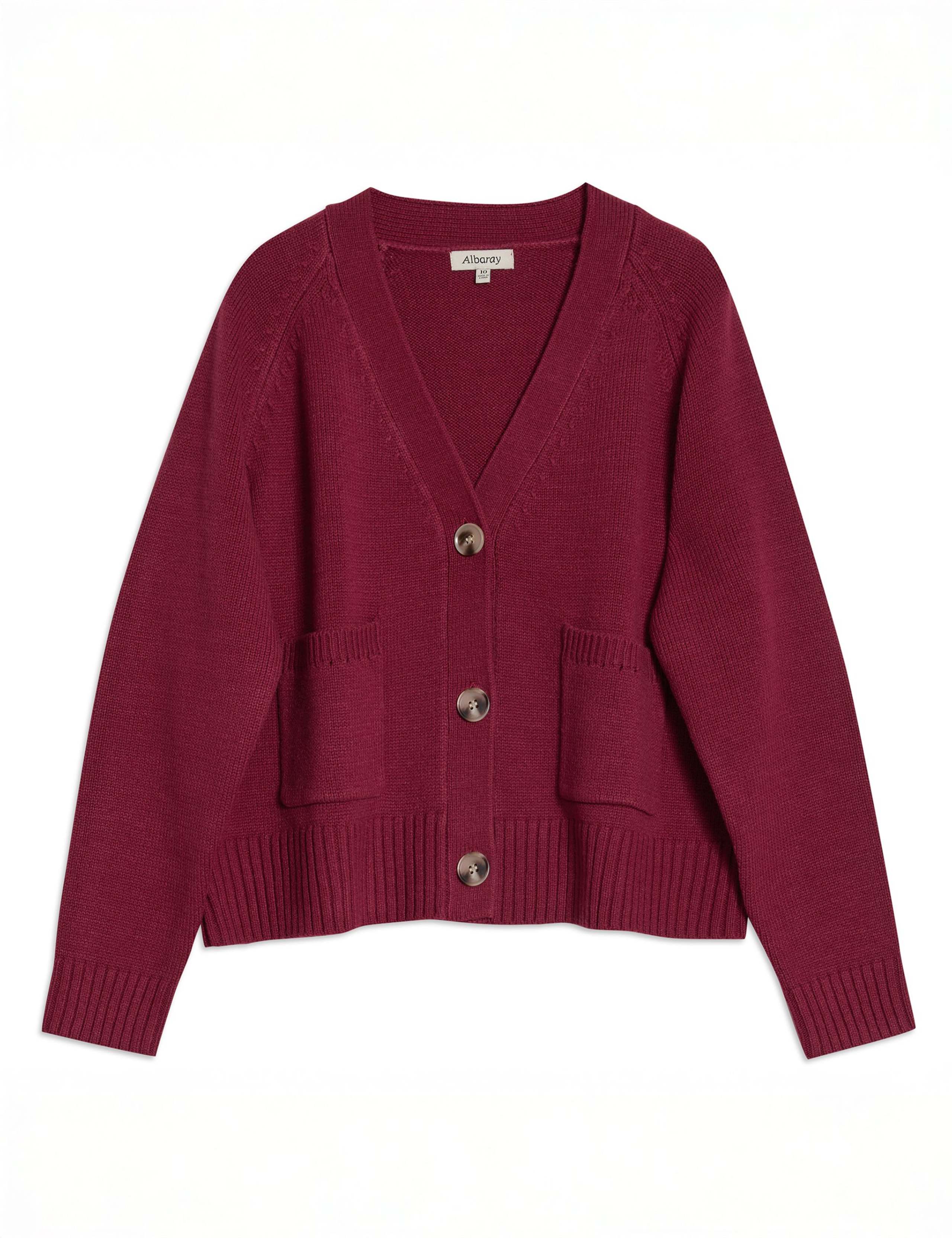 V-Neck Relaxed Cardigan with Wool 2 of 5