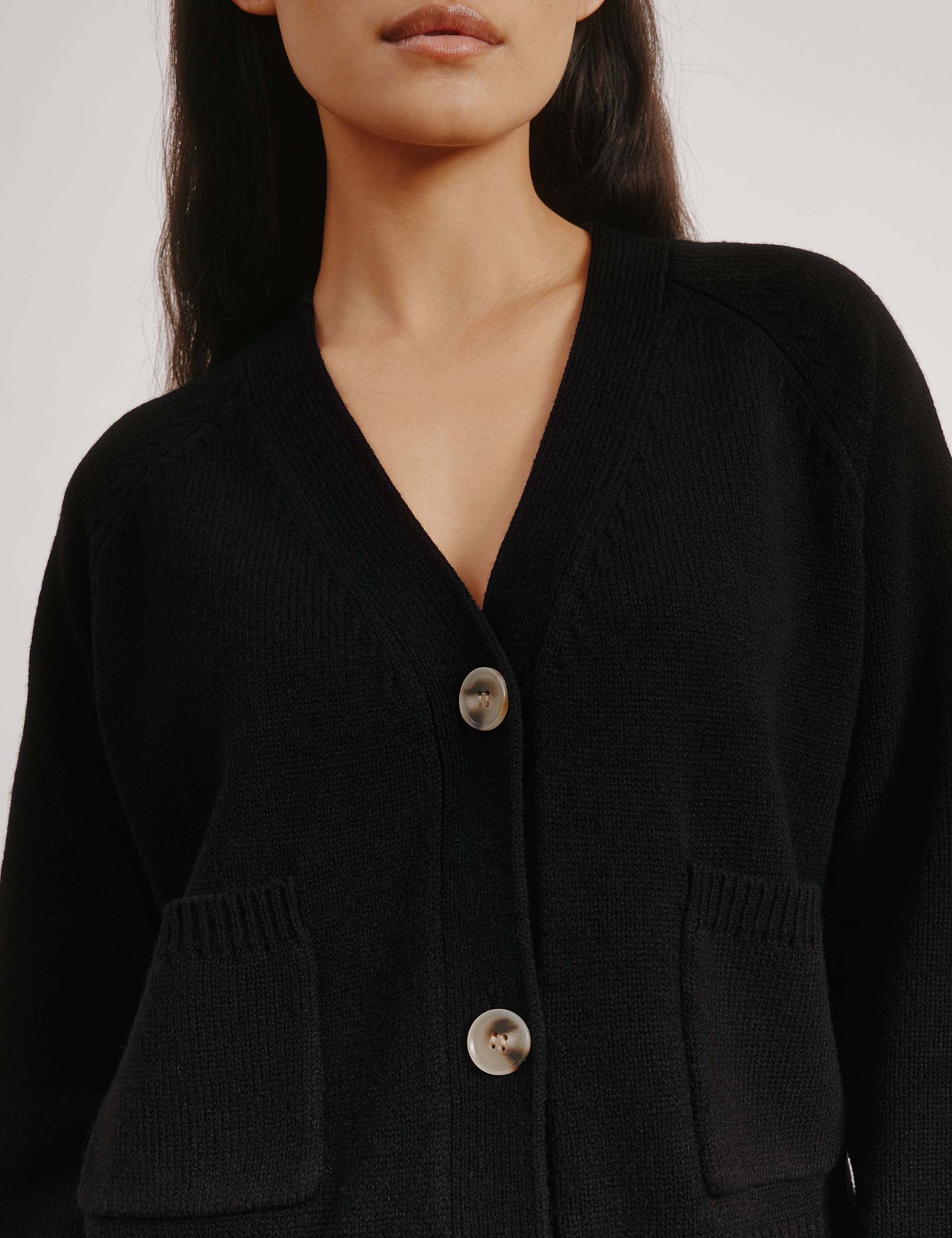 V-Neck Relaxed Cardigan with Wool 5 of 5