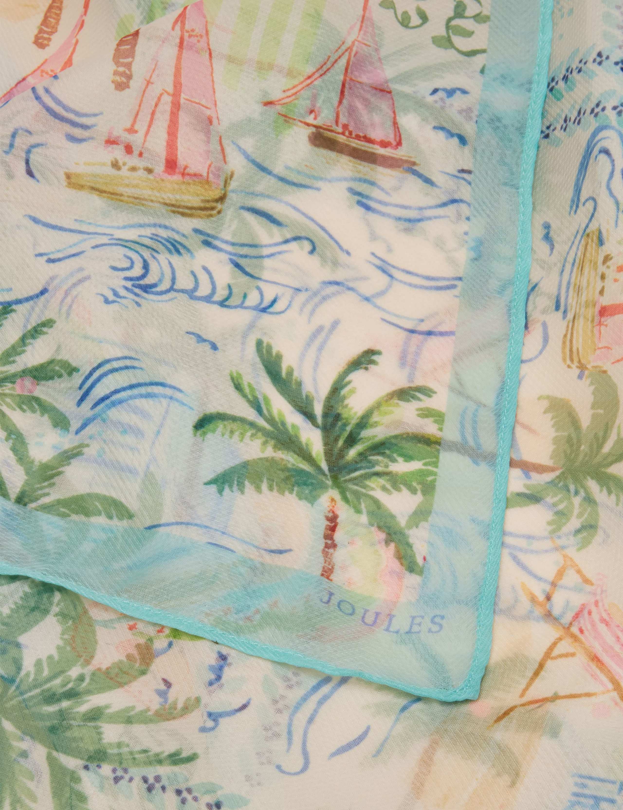 Palm Print Lightweight Rectangle Scarf 9 of 9