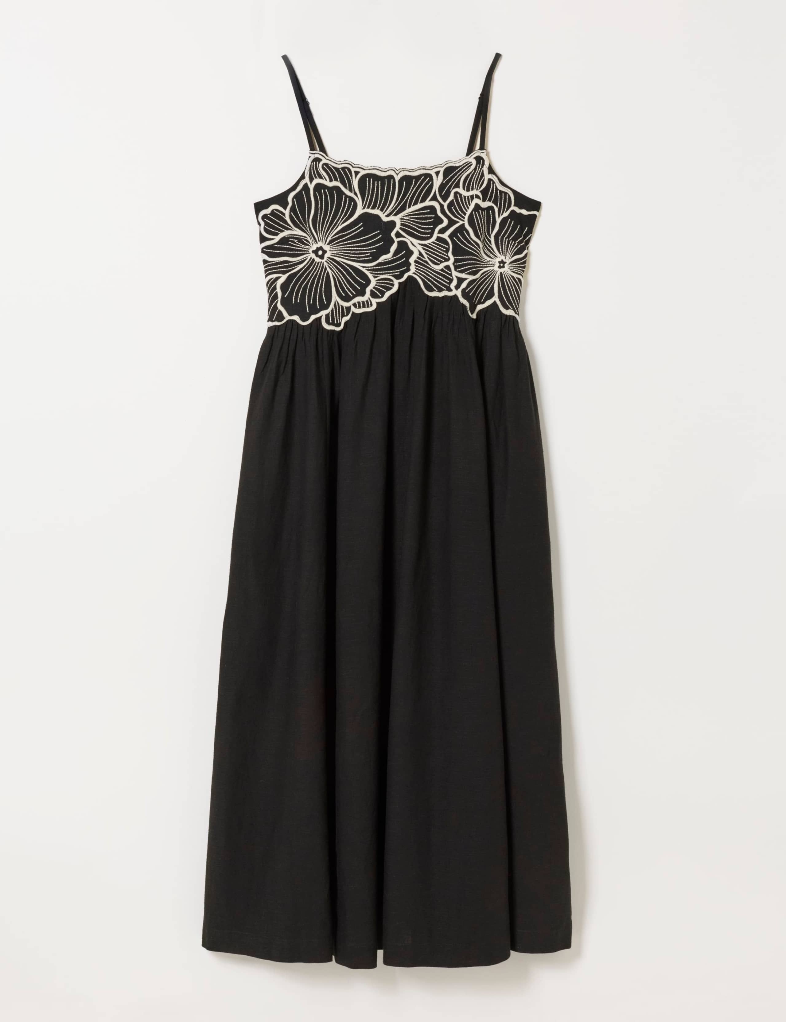 Hazel Cotton Blend Embroidered Midi Dress 2 of 5