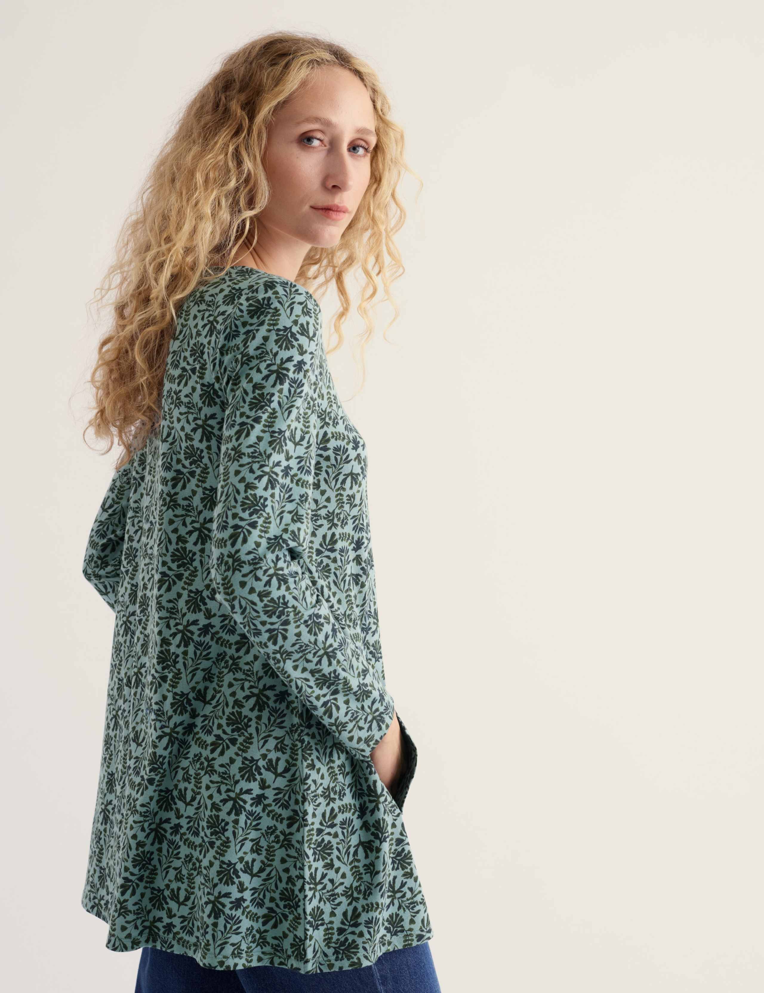 Cotton Rich Jersey Floral Relaxed Tunic 4 of 5