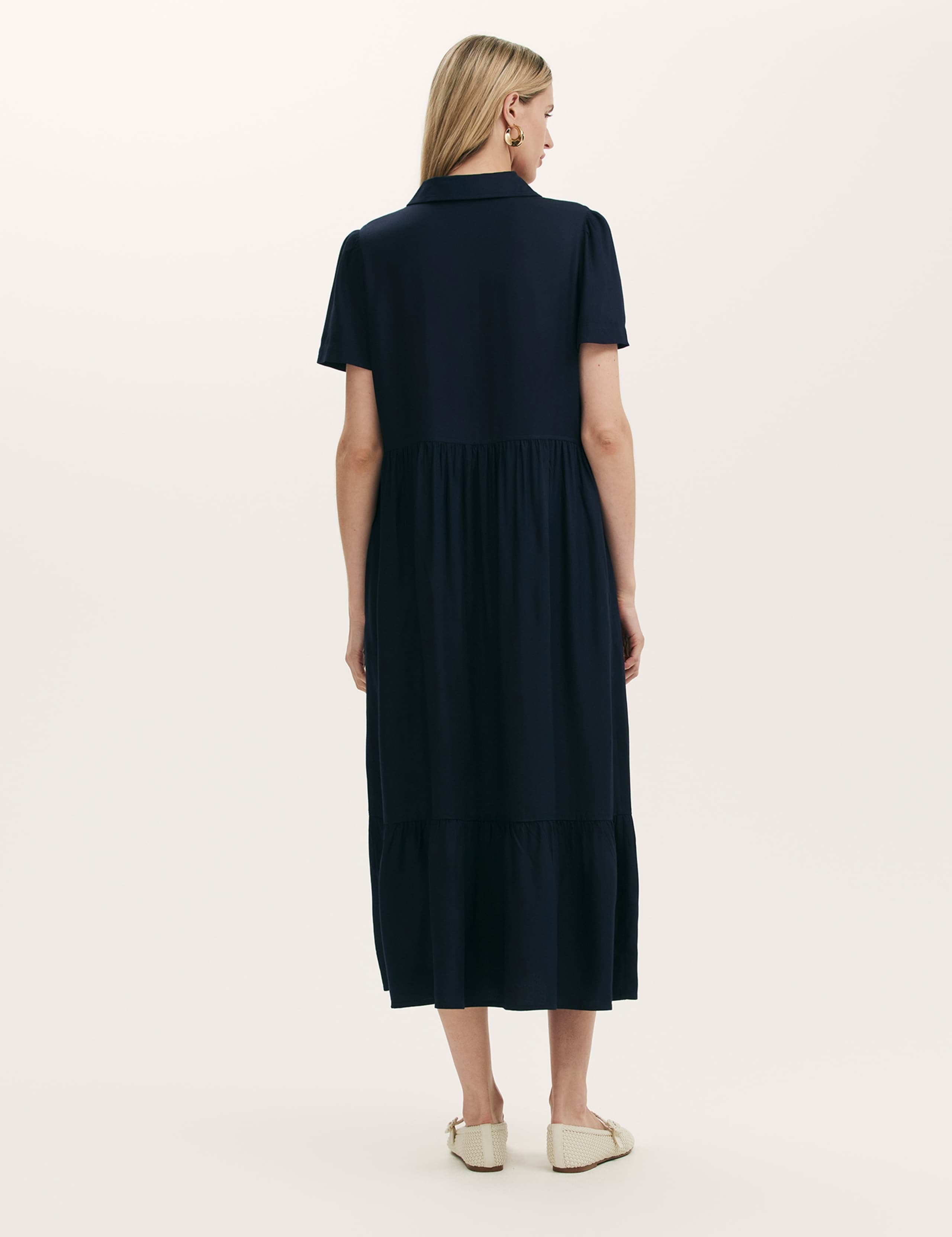 Zip Up Midi Shirt Dress 3 of 5
