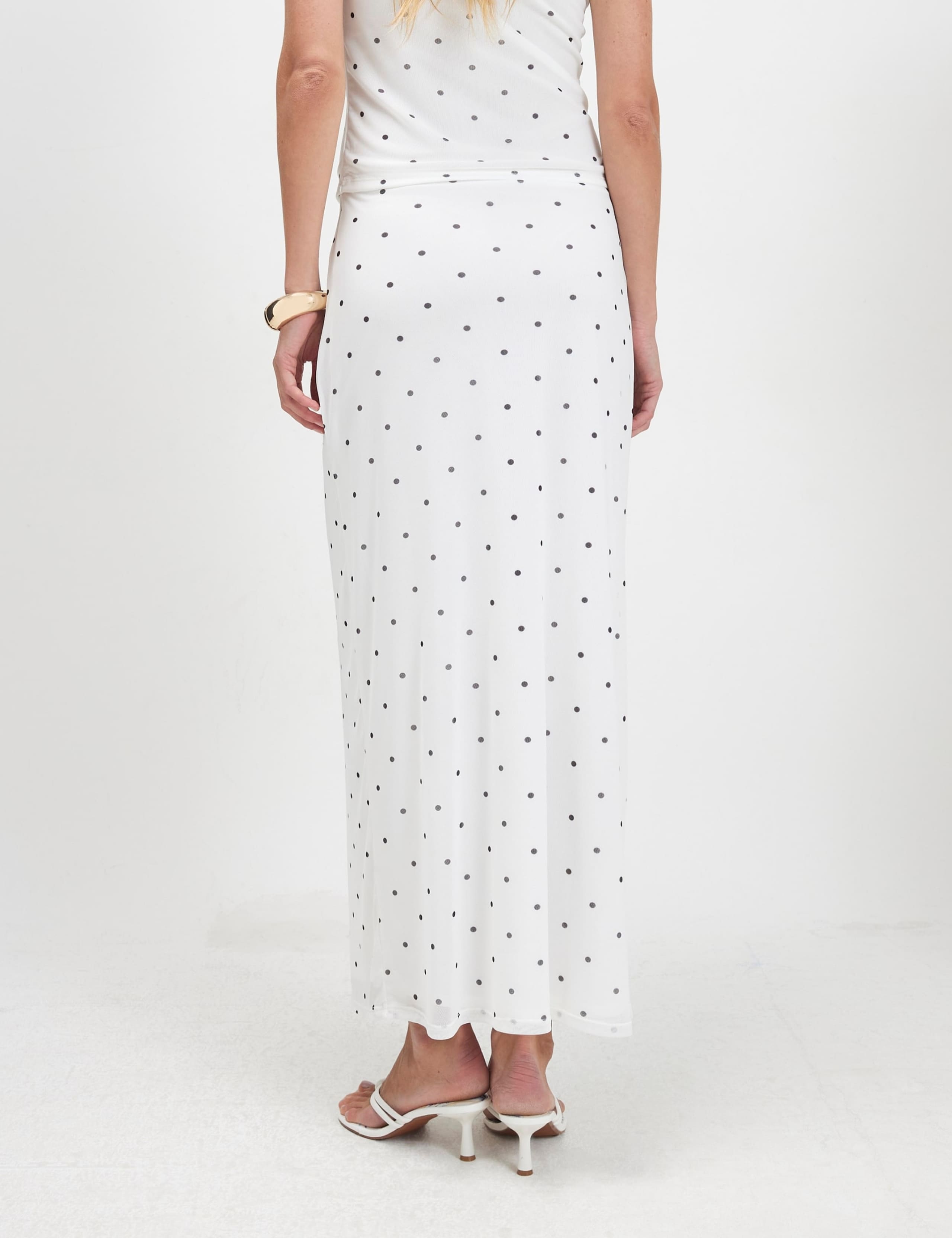 Polka Dot Maxi Pencil Skirt 4 of 5