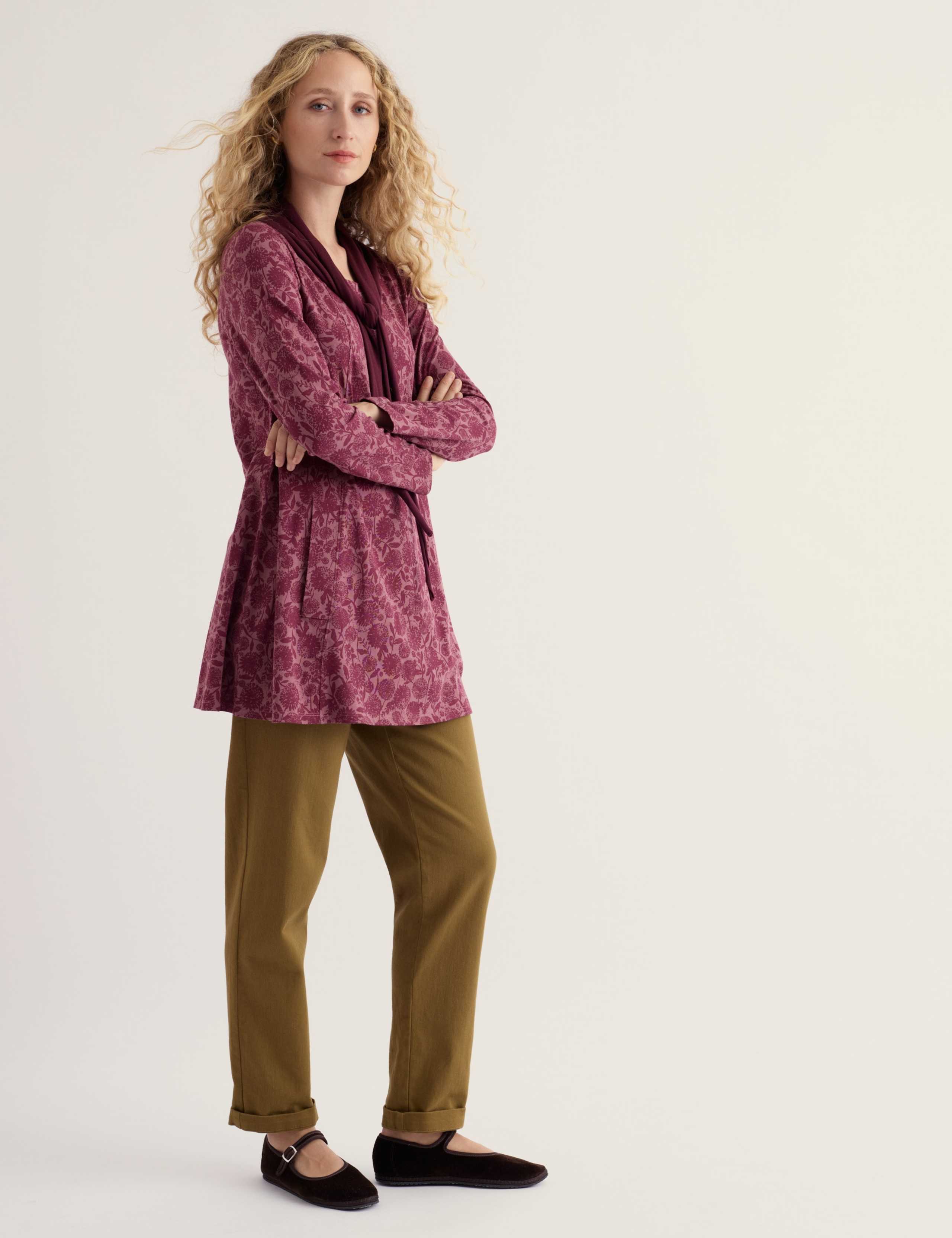Cotton Rich Floral Notch Neck Tunic 1 of 5