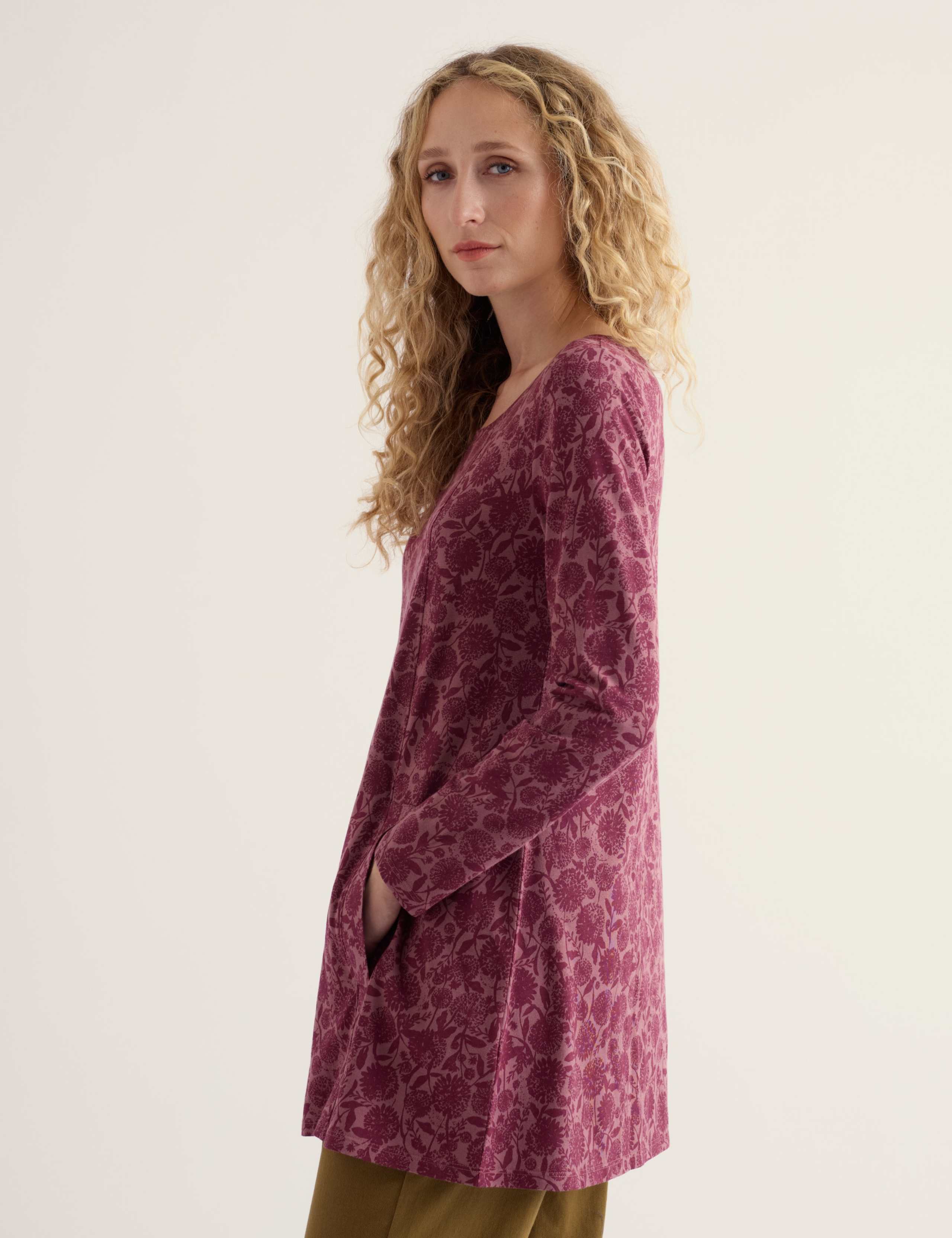 Cotton Rich Floral Notch Neck Tunic 5 of 5