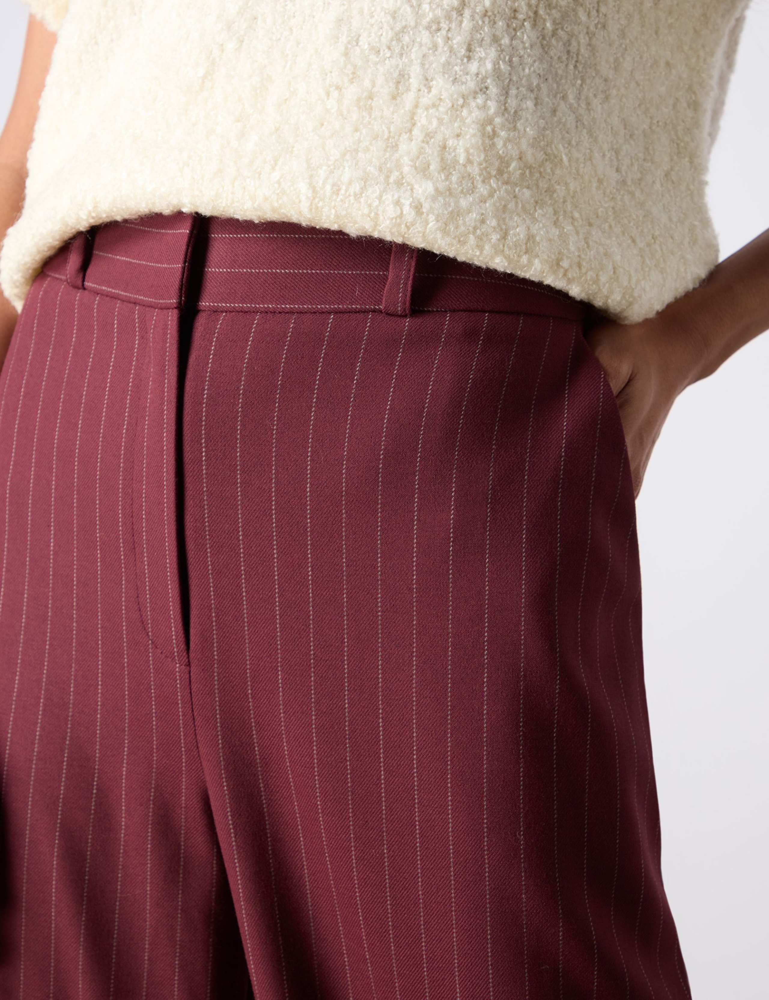 Pinstripe Wide Leg Trousers 4 of 5