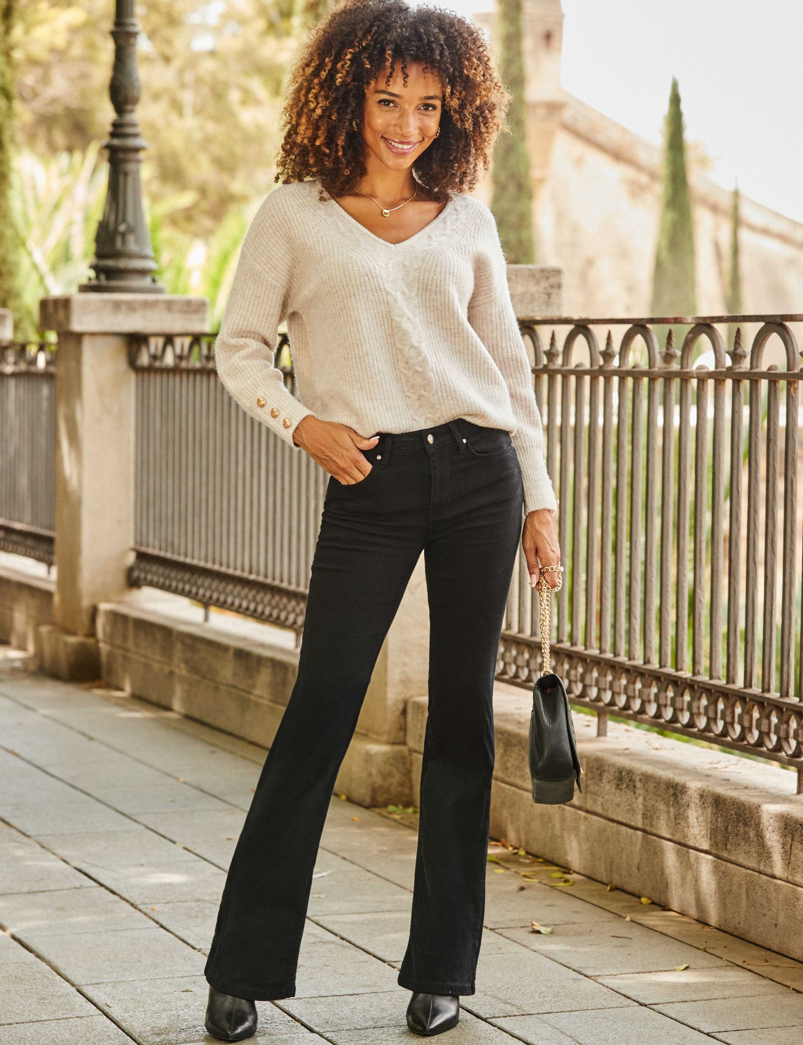 Cable Knit V-Neck Jumper 2 of 6