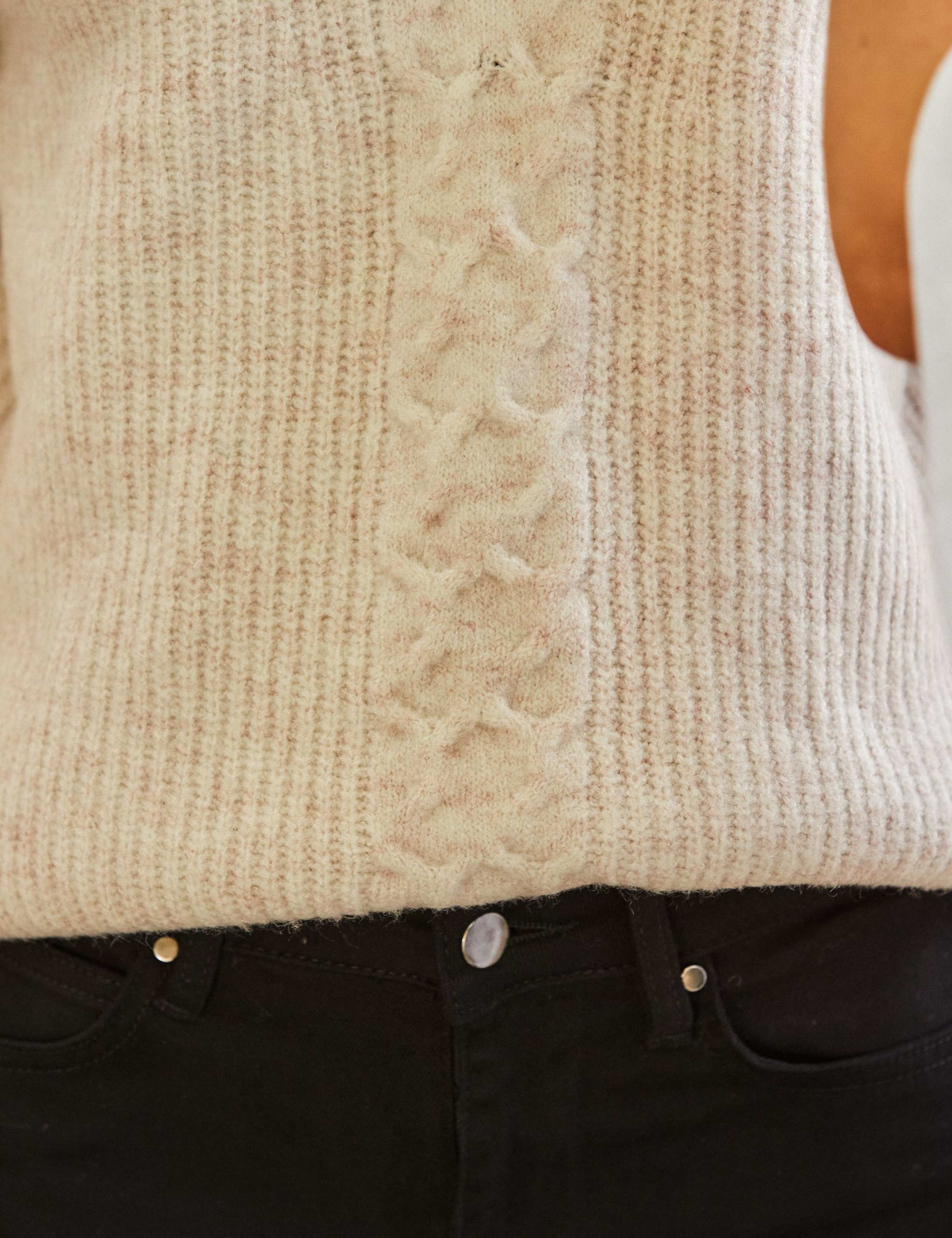 Cable Knit V-Neck Jumper 6 of 6