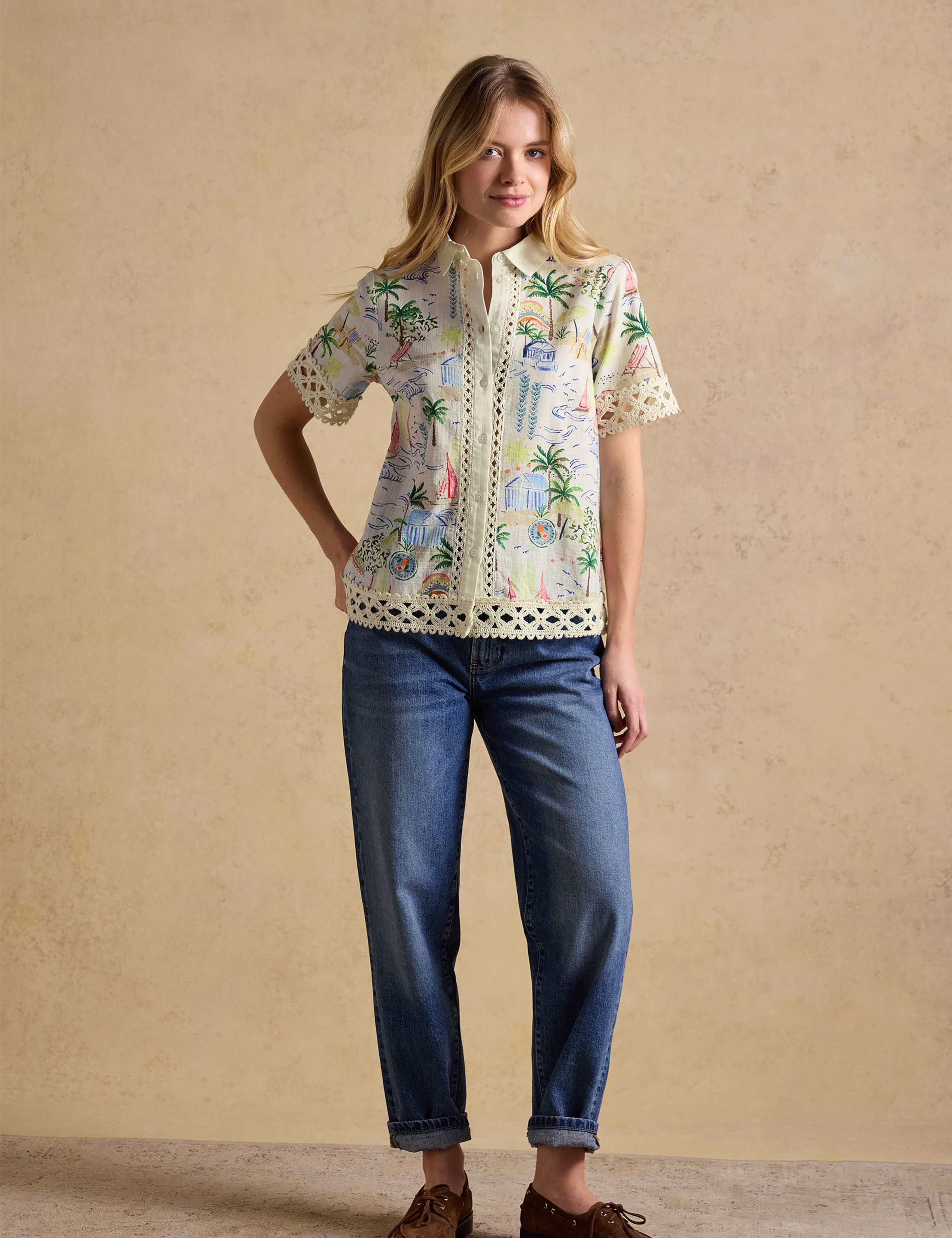 Pure Cotton Printed Collared Shirt 2 of 7