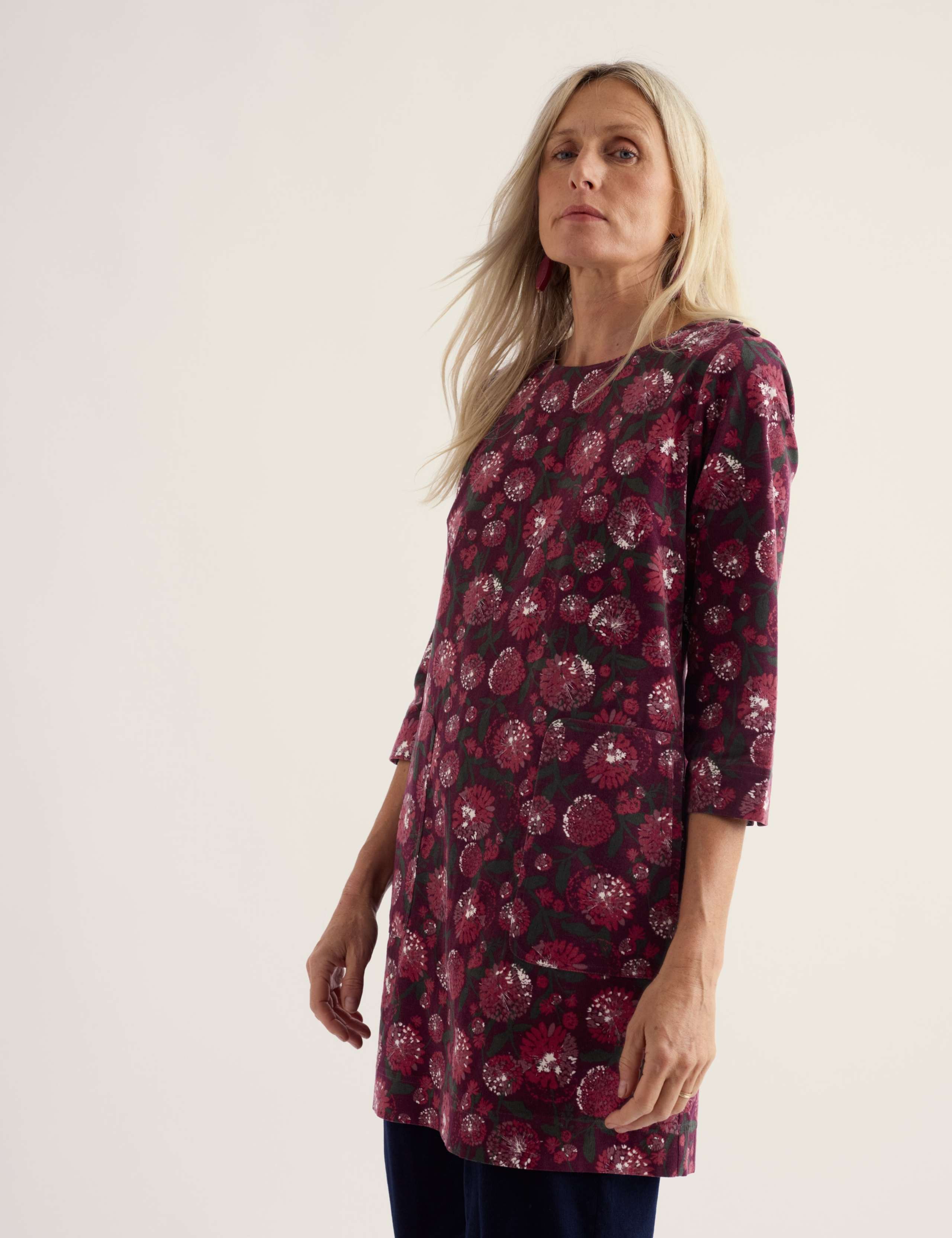 Pure Cotton Floral Print Relaxed Tunic 5 of 5