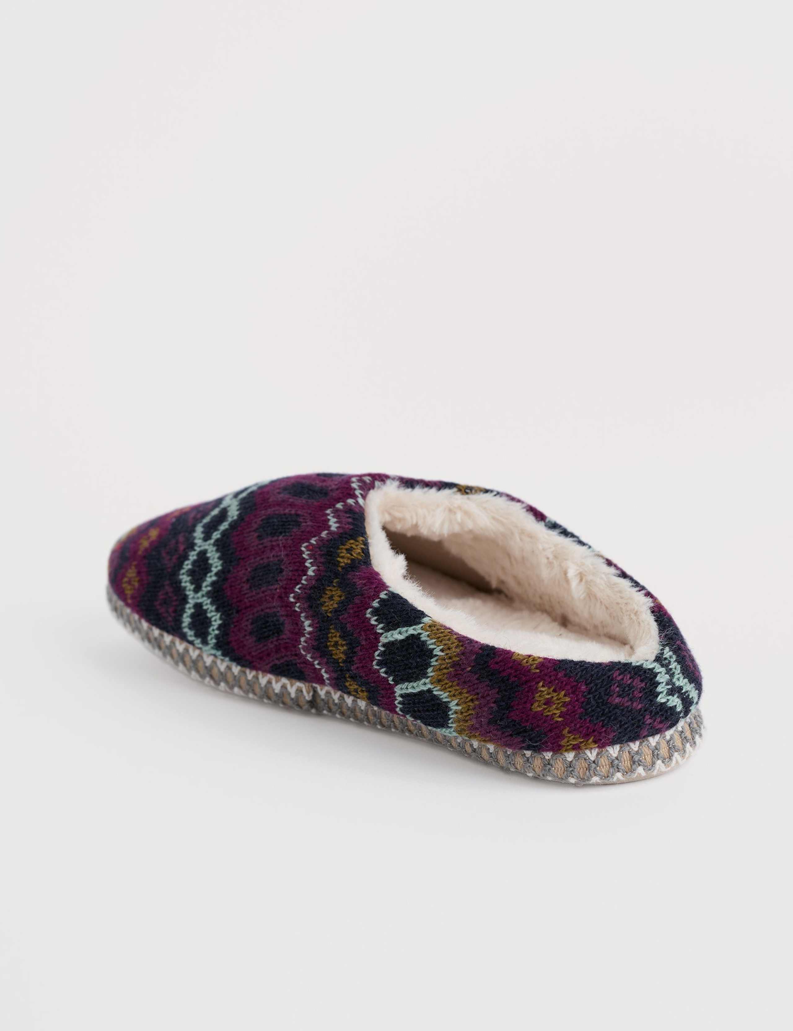 Faux Shearling Patterned Mule Slippers 5 of 5