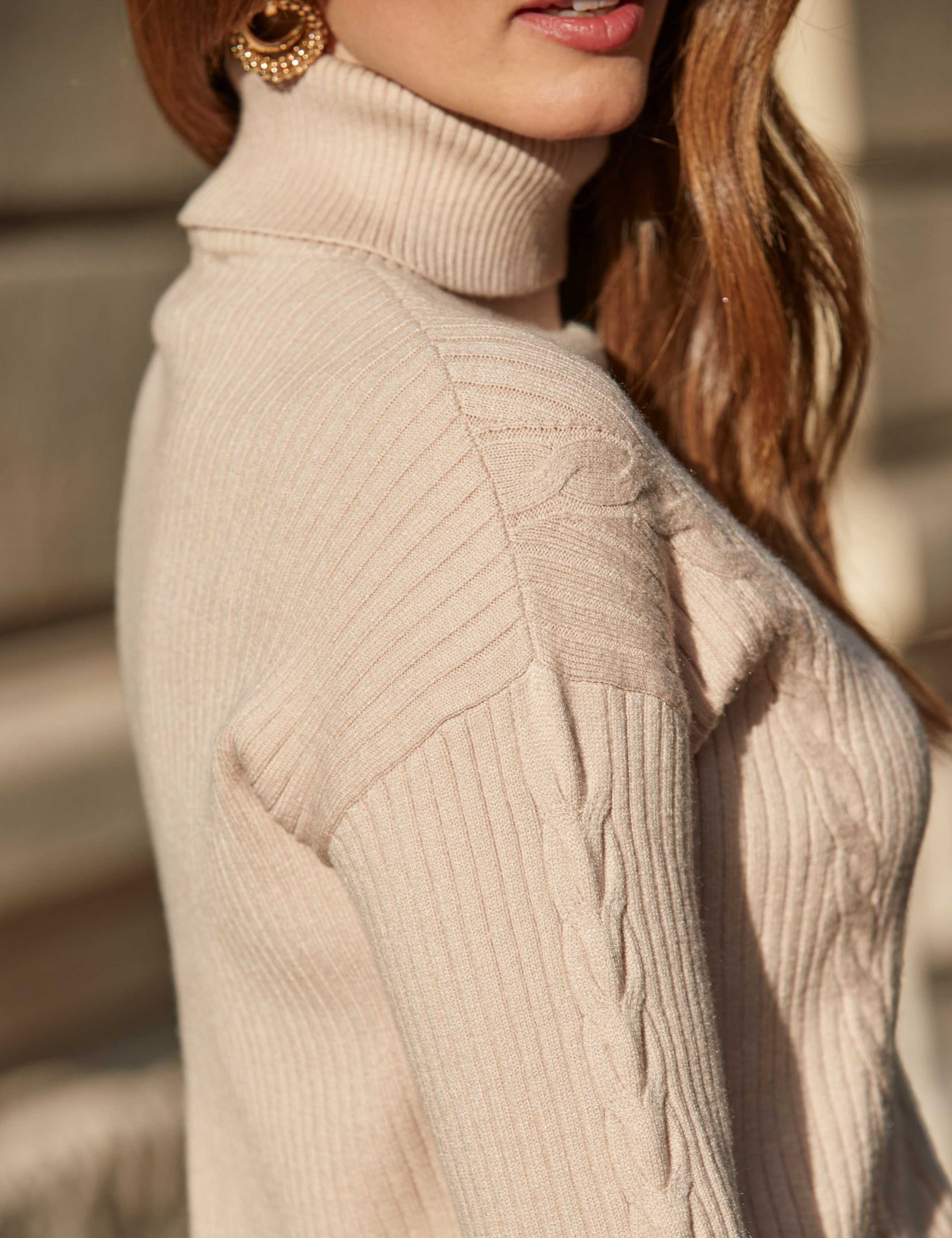 Cable Knit Roll Neck Jumper 6 of 6