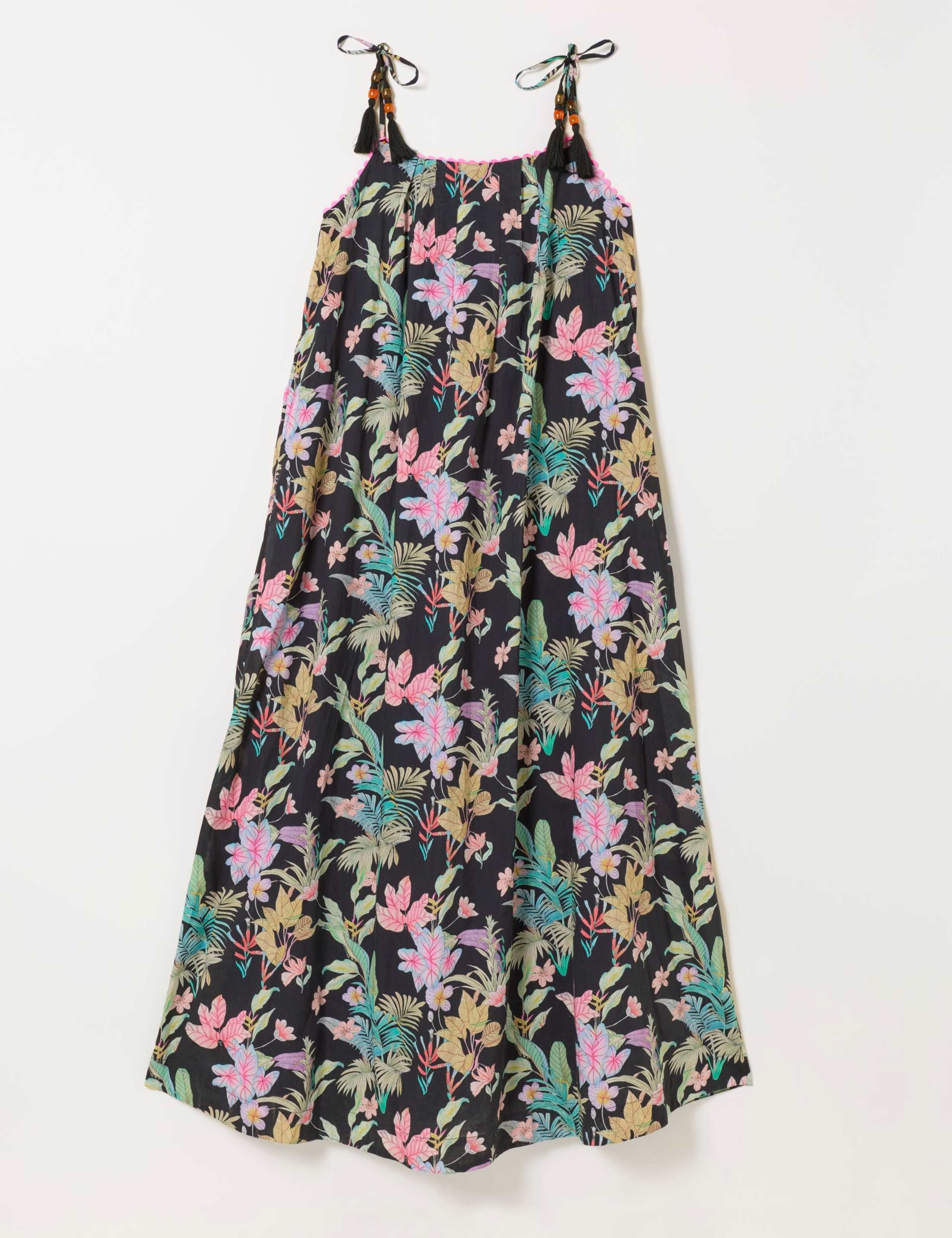 Bea Pure Cotton Tropical Print Maxi Dress 2 of 5