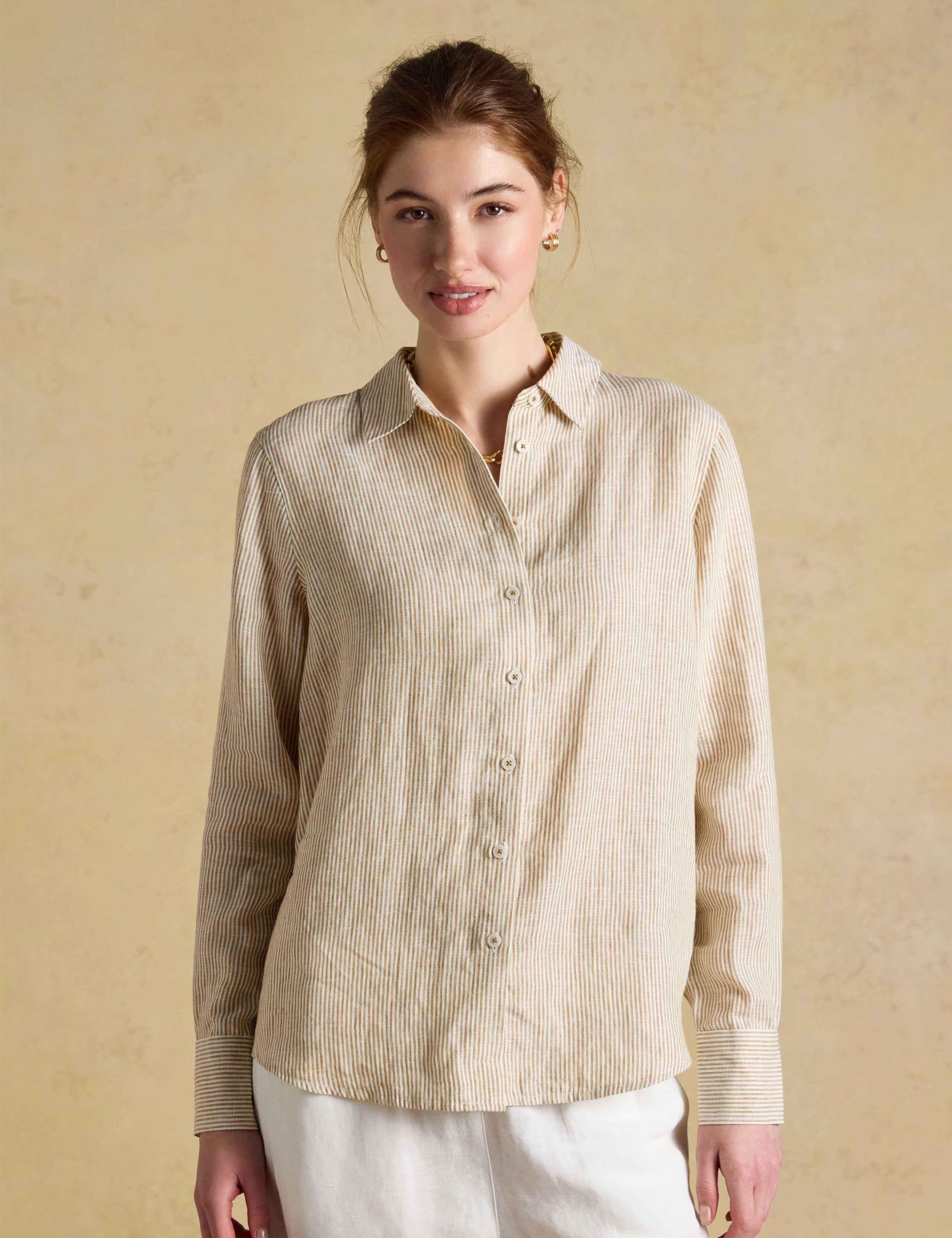 Pure Linen Striped Shirt 1 of 7