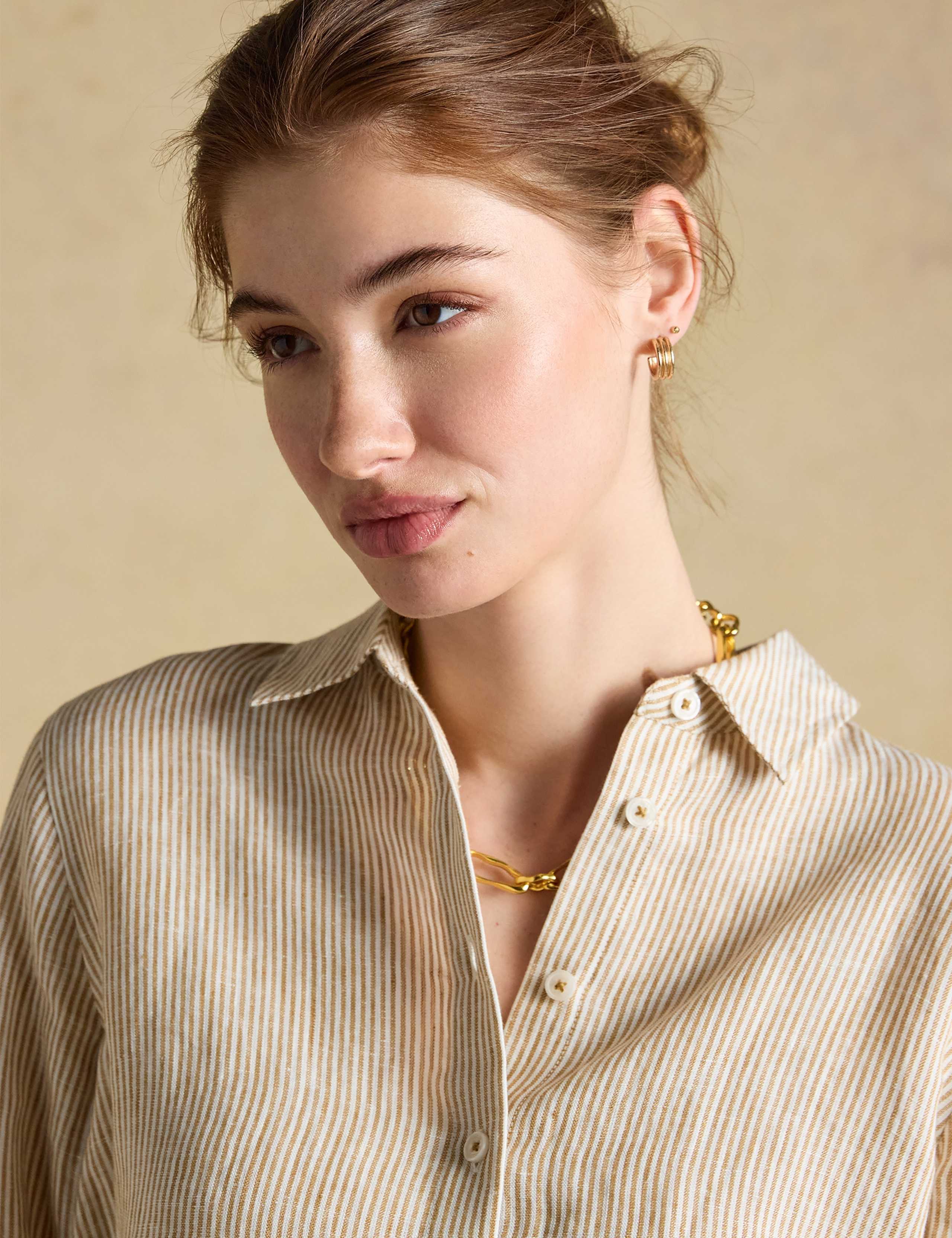 Pure Linen Striped Shirt 3 of 7