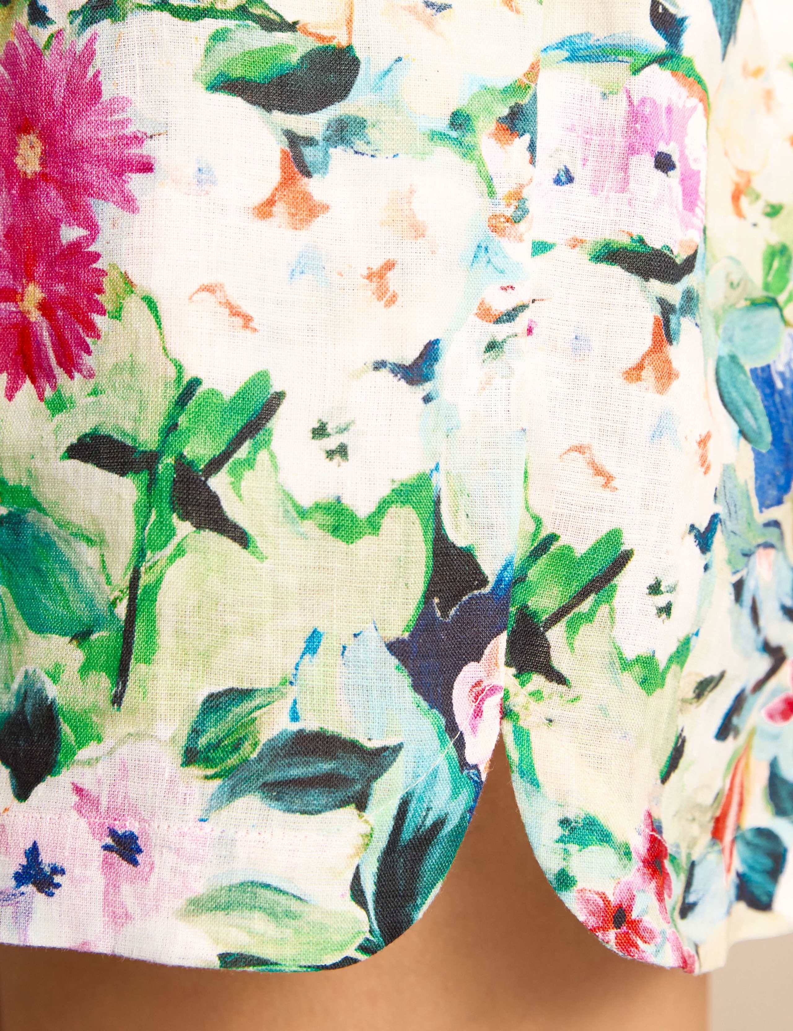 Pure Linen Floral Shorts 8 of 8