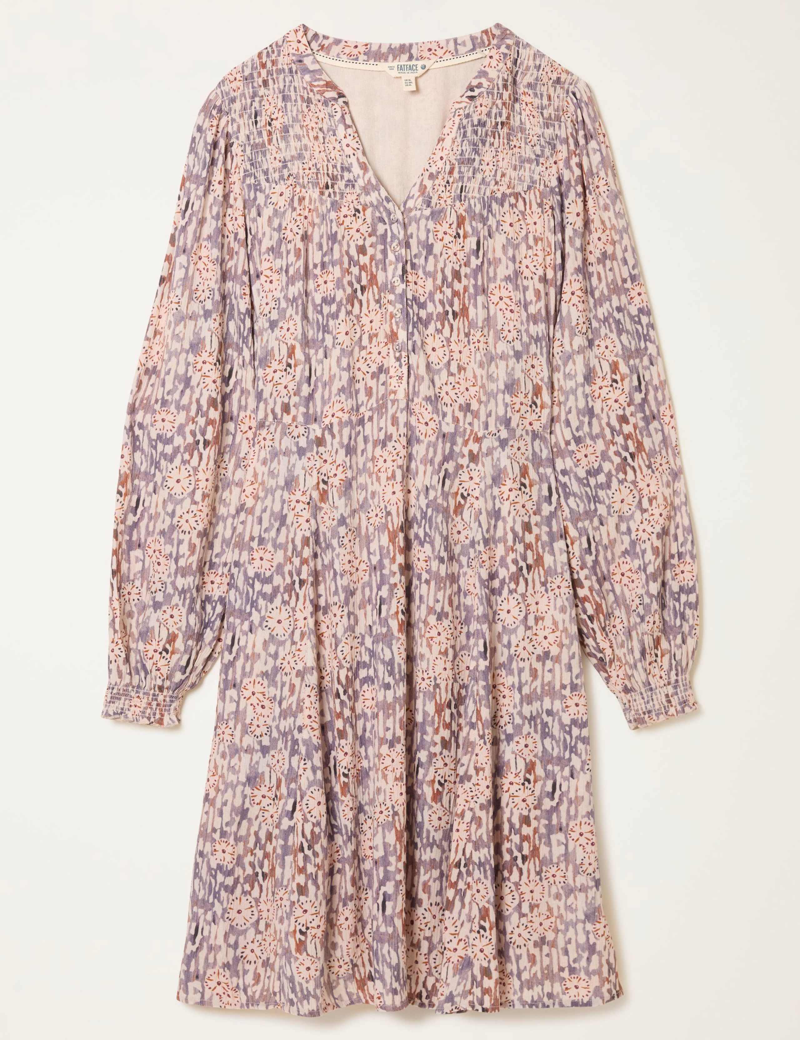 Floral V-Neck Mini Tea Dress 2 of 9